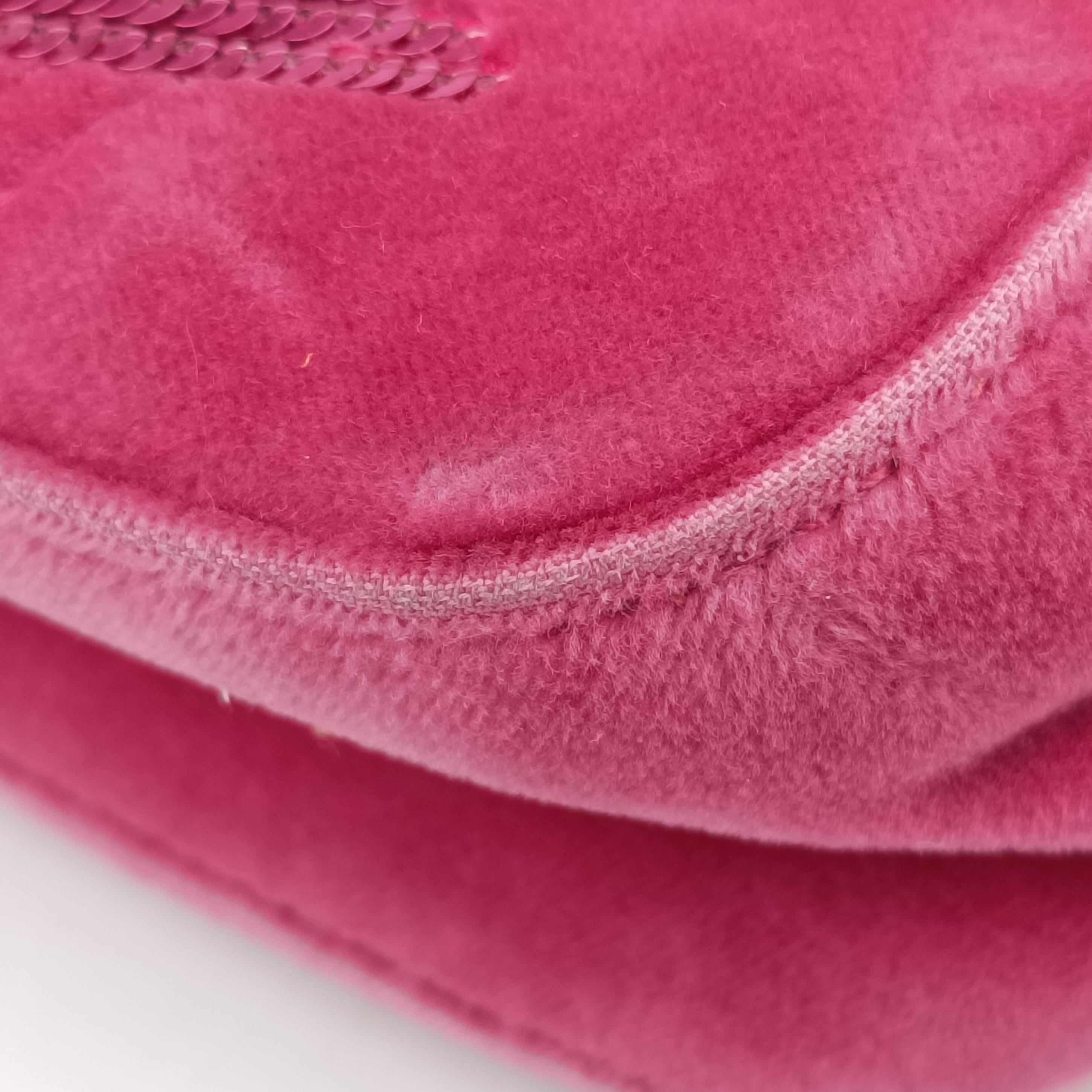 Pre-owned Gucci GG Marmont Rose Velour×Sequins 443497 shoulderbag | stylenewstar