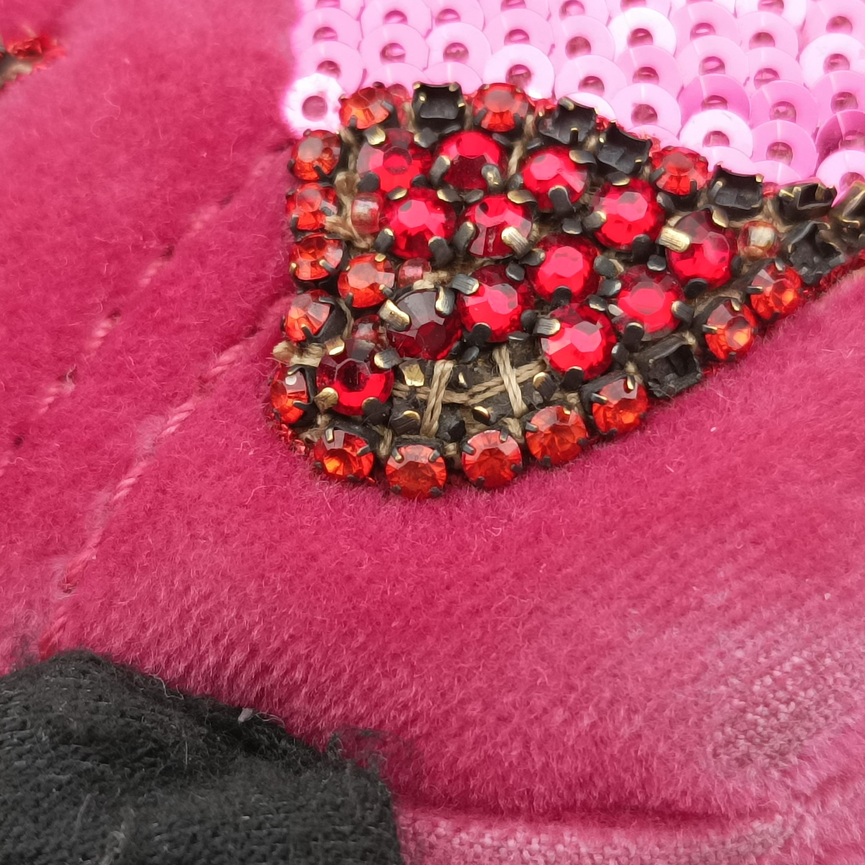 Pre-owned Gucci GG Marmont Rose Velour×Sequins 443497 shoulderbag | stylenewstar