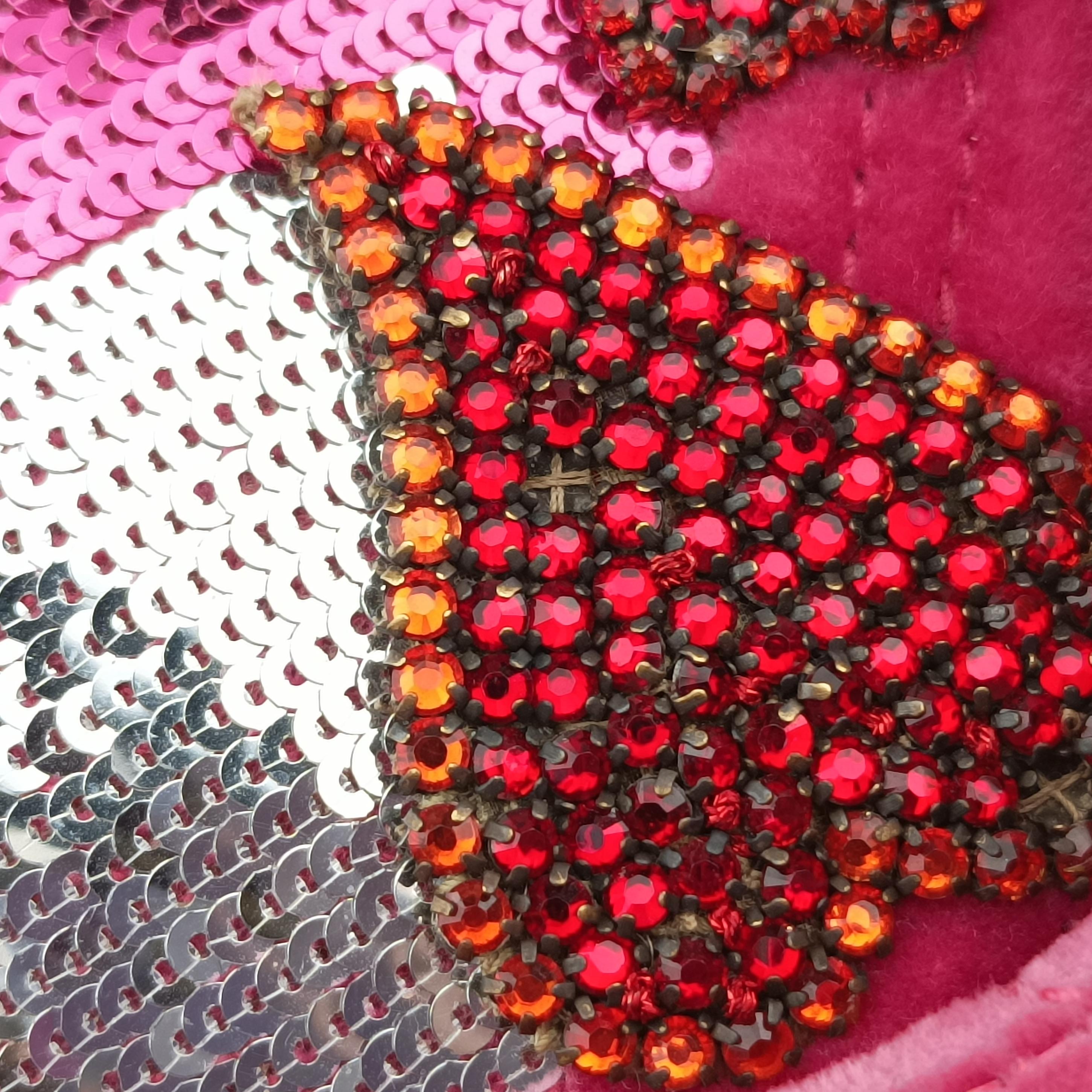 Pre-owned Gucci GG Marmont Rose Velour×Sequins 443497 shoulderbag | stylenewstar