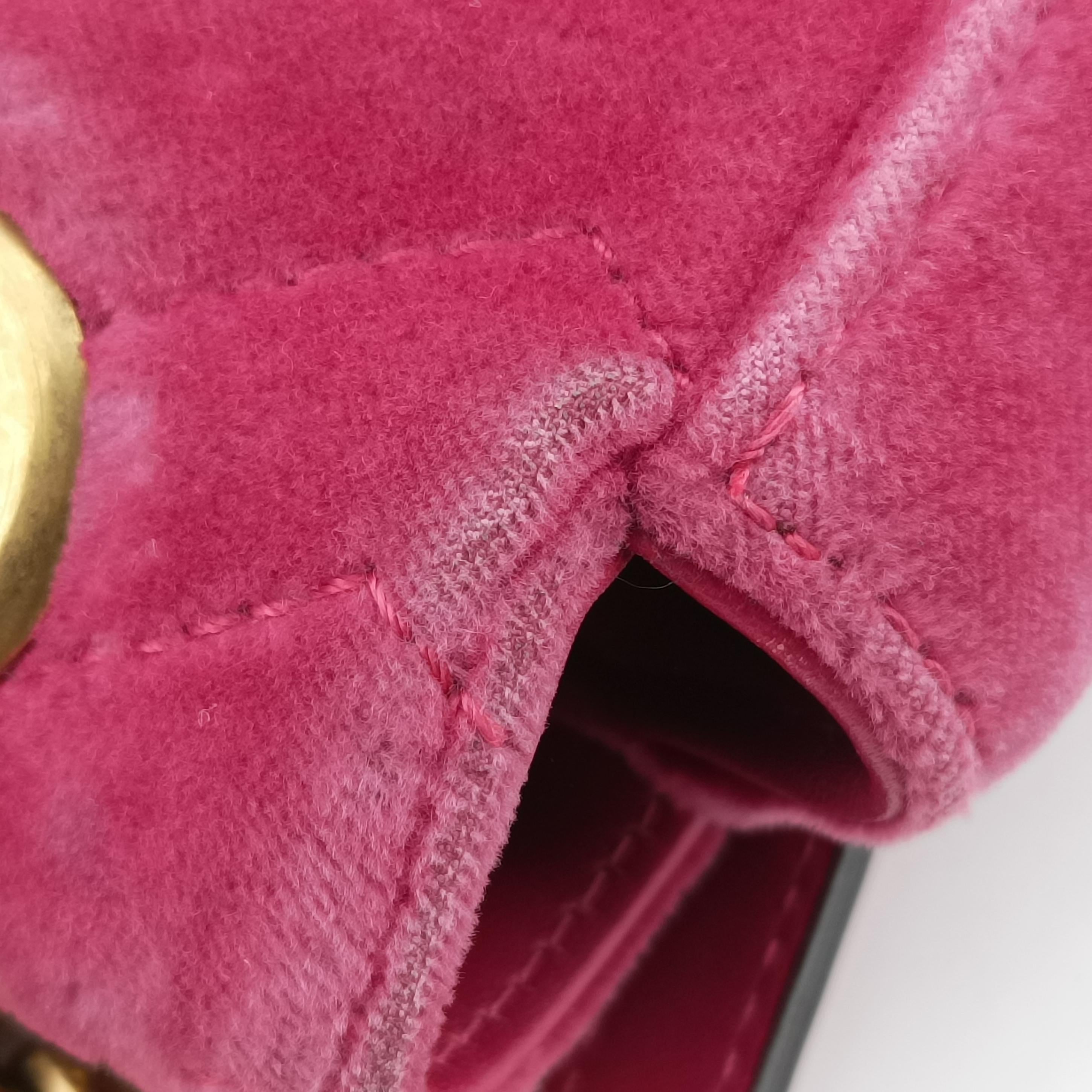Pre-owned Gucci GG Marmont Rose Velour×Sequins 443497 shoulderbag | stylenewstar