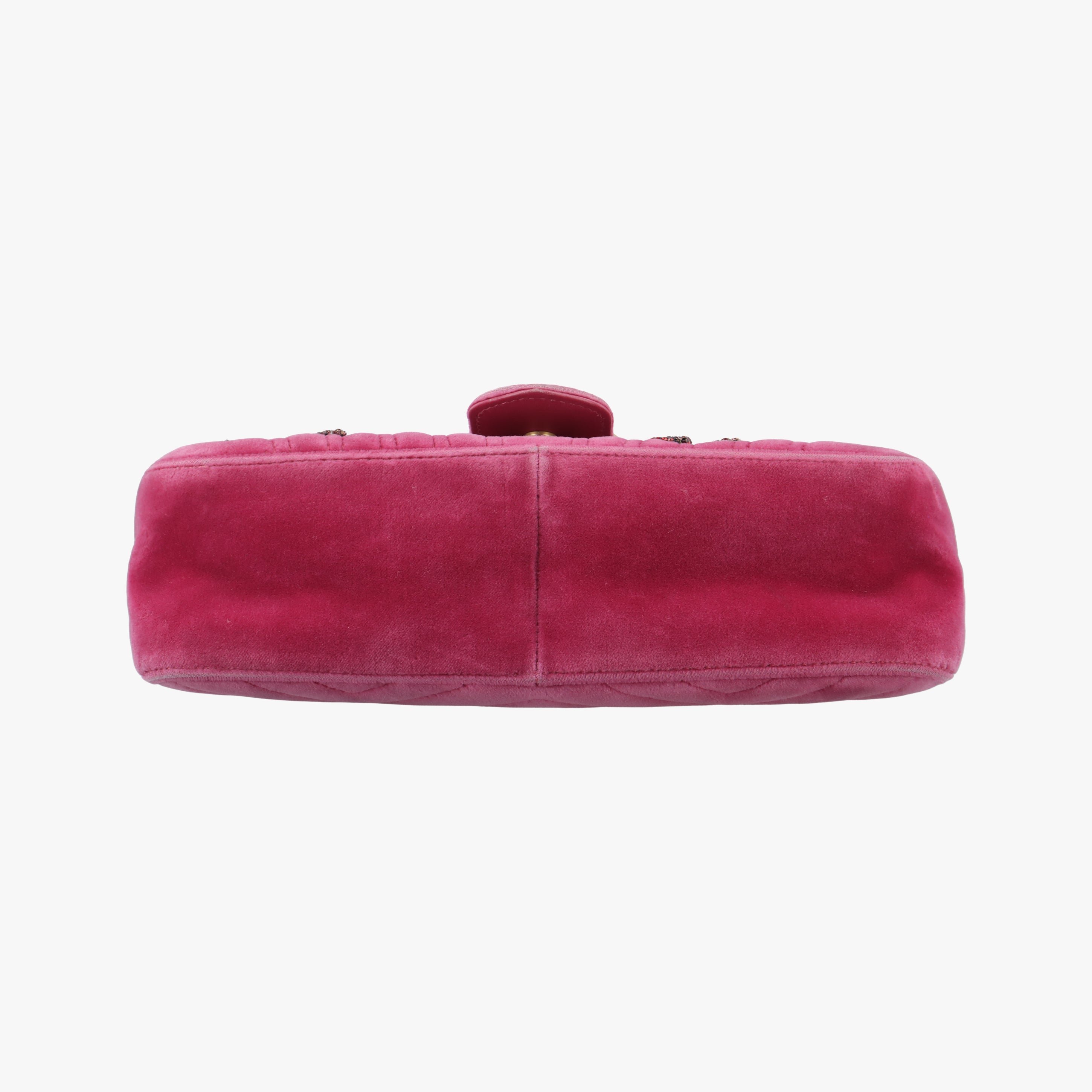 Pre-owned Gucci GG Marmont Rose Velour×Sequins 443497 shoulderbag | stylenewstar