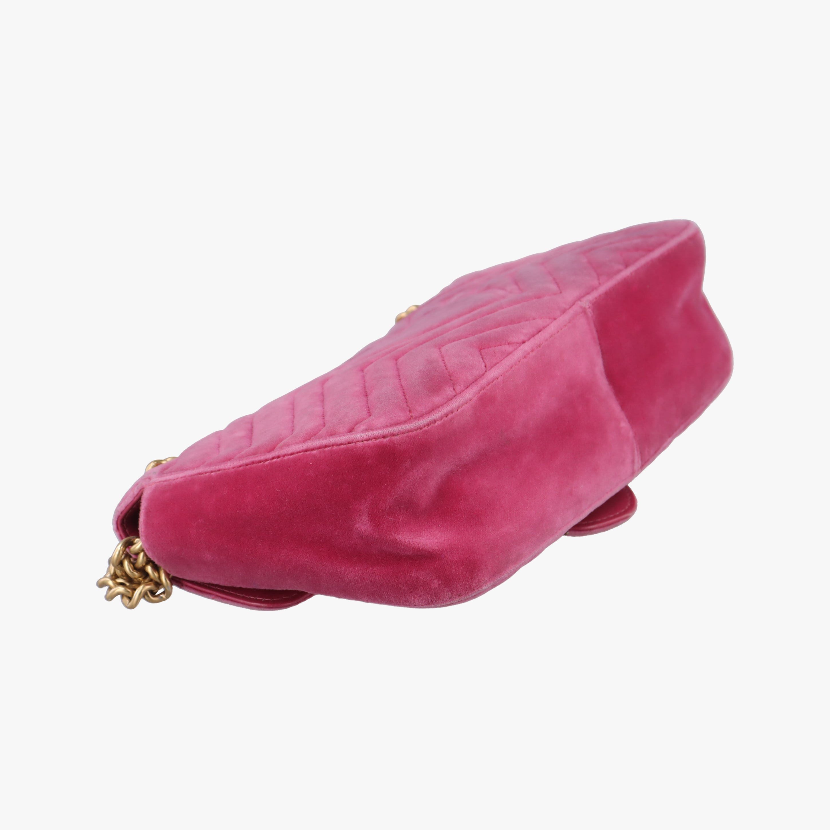 Pre-owned Gucci GG Marmont Rose Velour×Sequins 443497 shoulderbag | stylenewstar