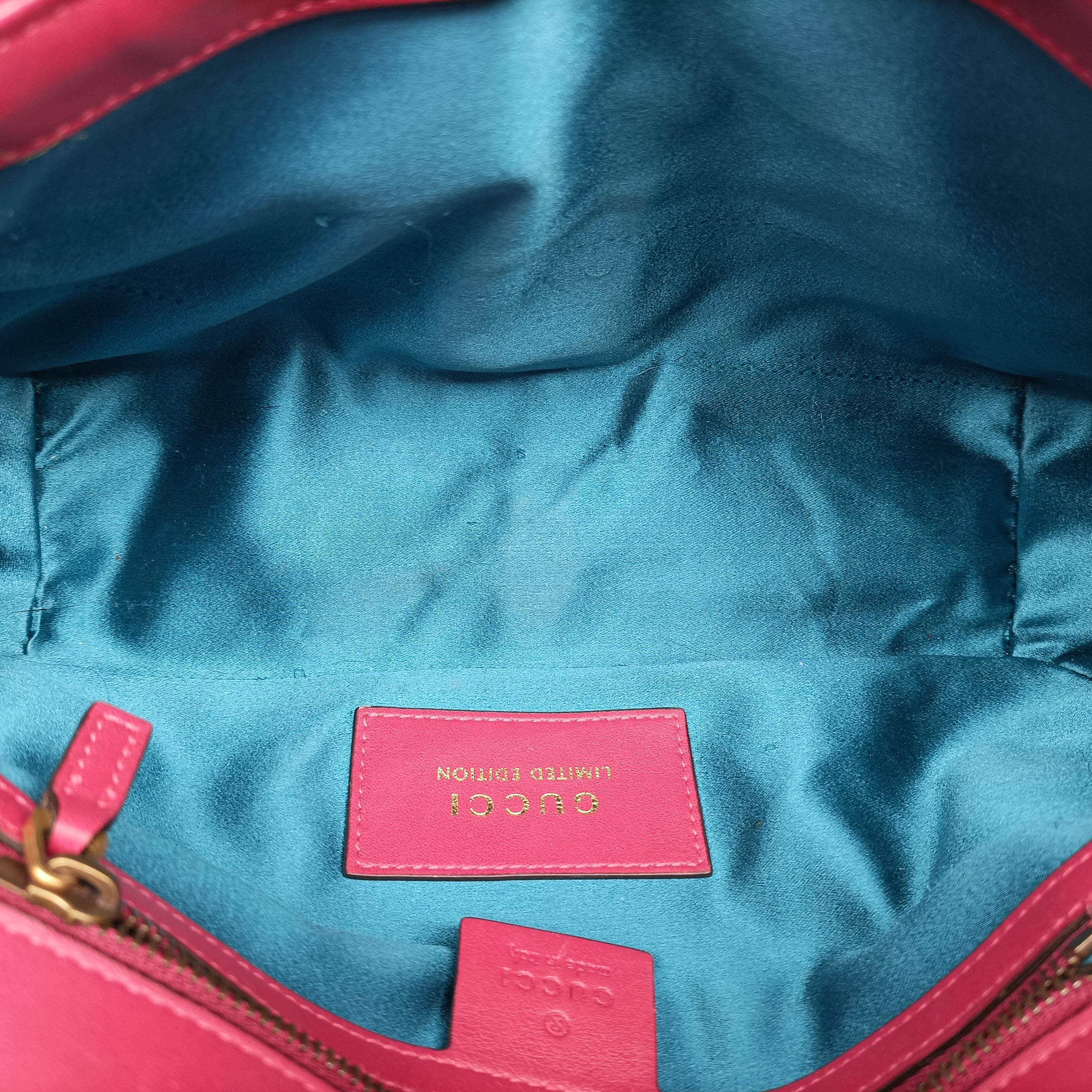 Pre-owned Gucci GG Marmont Rose Velour×Sequins 443497 shoulderbag | stylenewstar