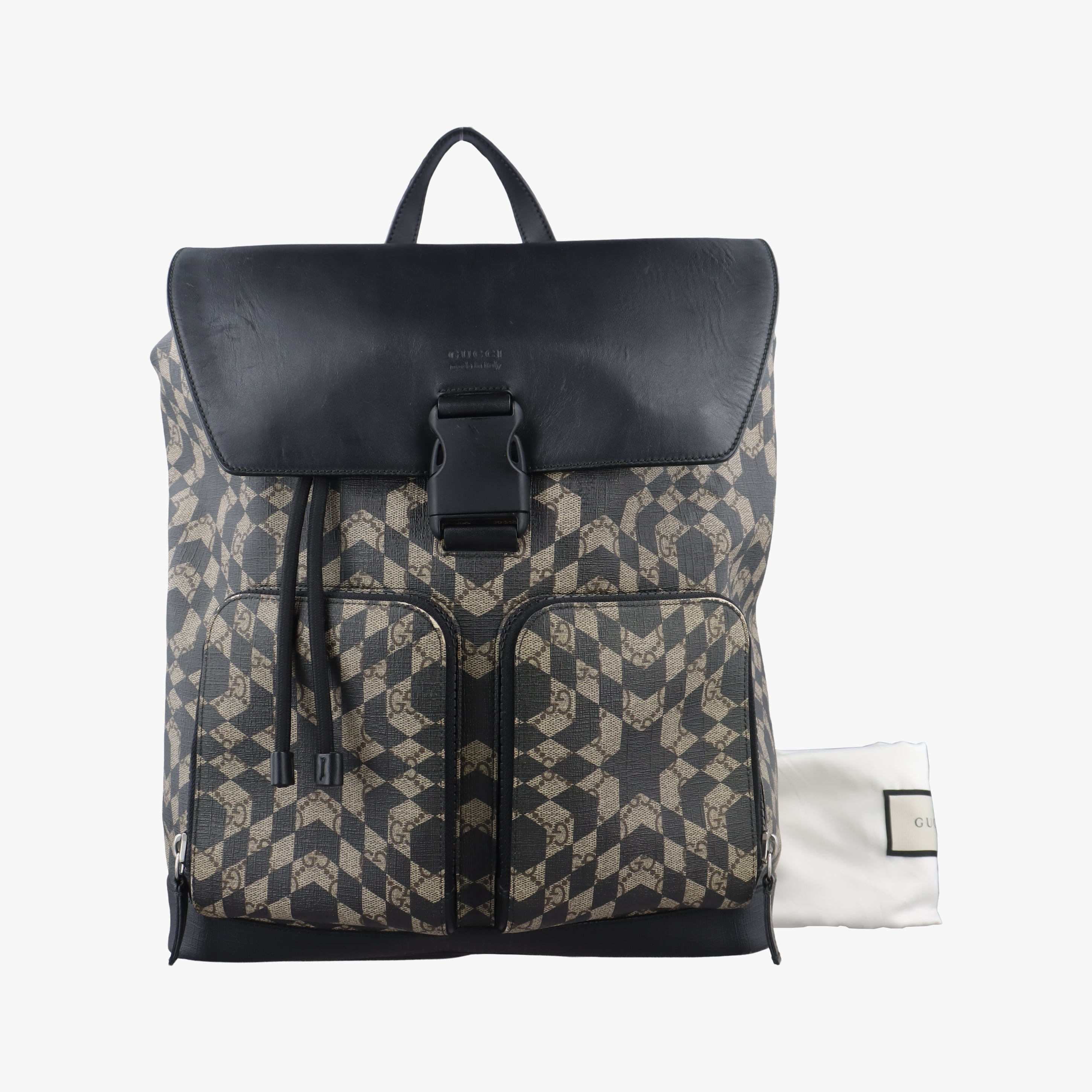 Pre-owned Gucci GG Kaleido Multicolour PVC coated canvas×Leather 406369 backpack/rucksack | stylenewstar