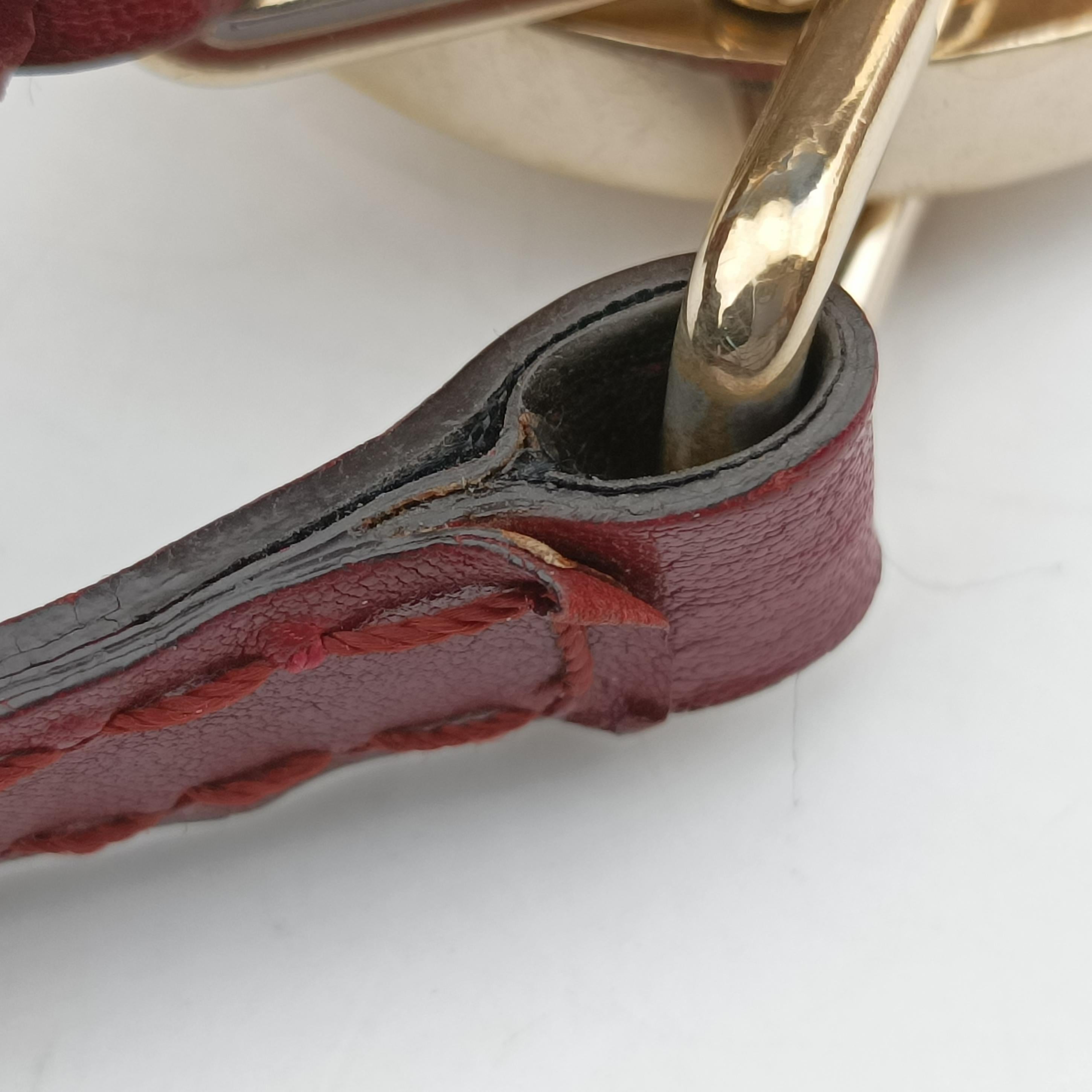 Pre-owned Gucci Charlotte Beige×Red canvas x leather 203503 shoulderbag | stylenewstar