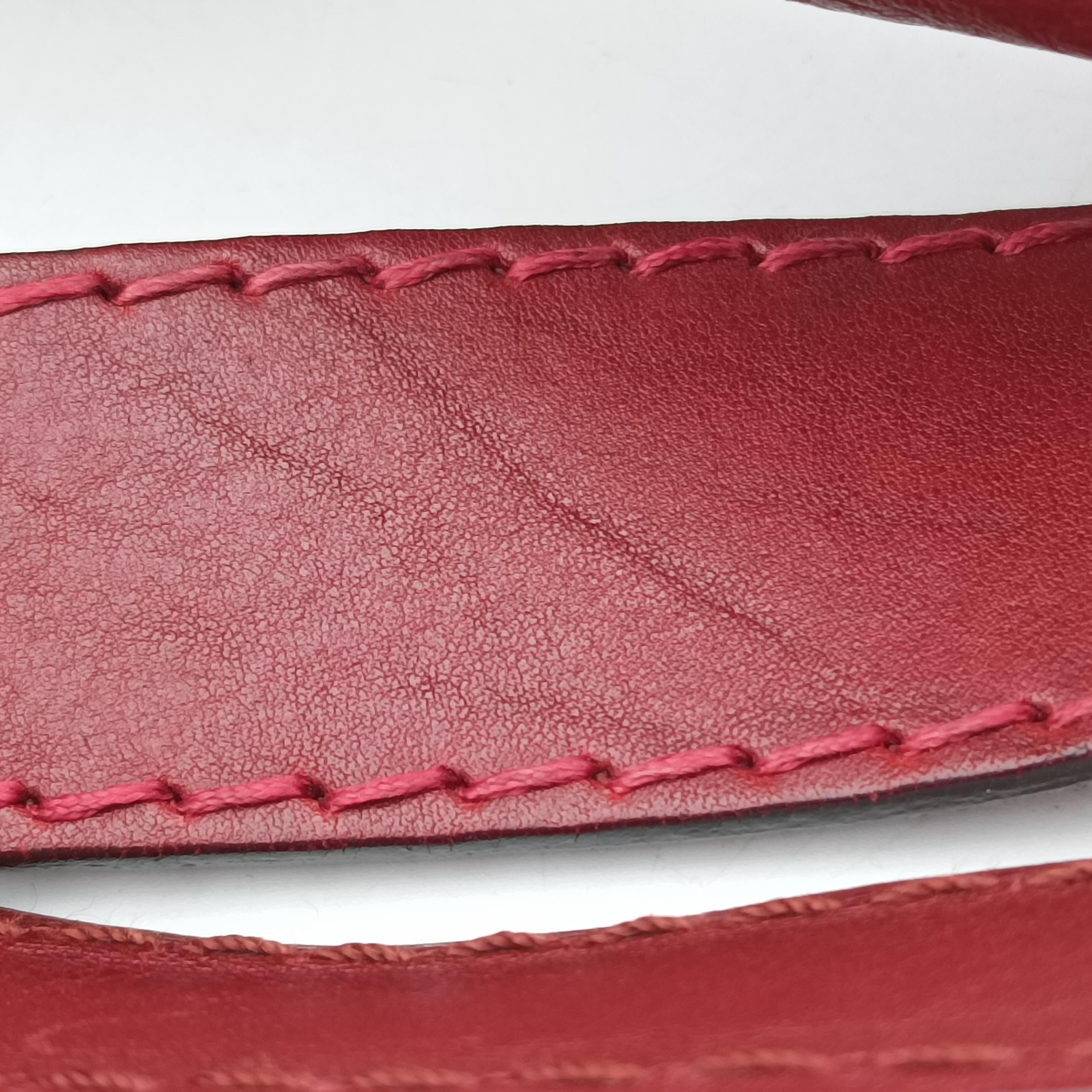 Pre-owned Gucci Charlotte Beige×Red canvas x leather 203503 shoulderbag | stylenewstar