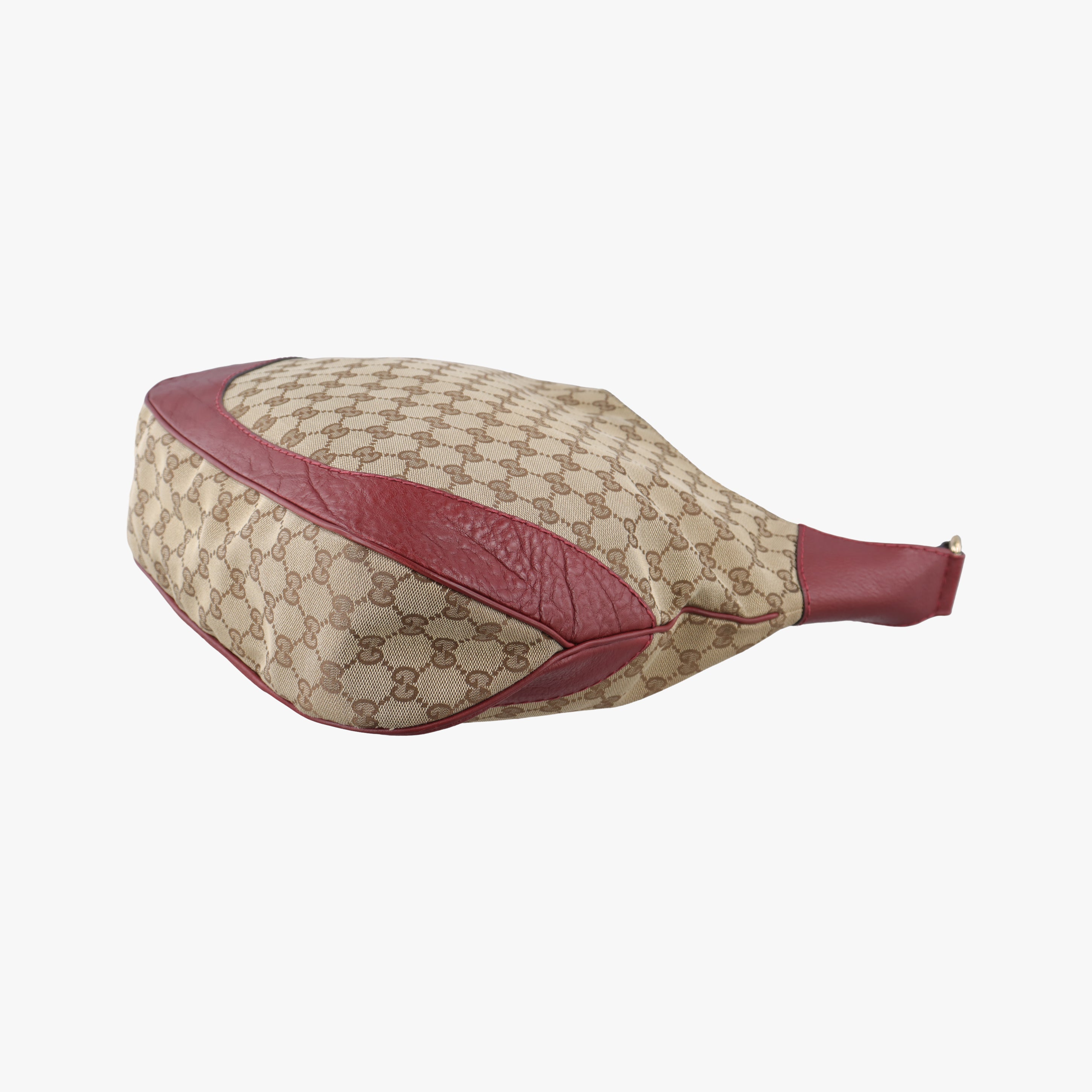 Pre-owned Gucci Charlotte Beige×Red canvas x leather 203503 shoulderbag | stylenewstar