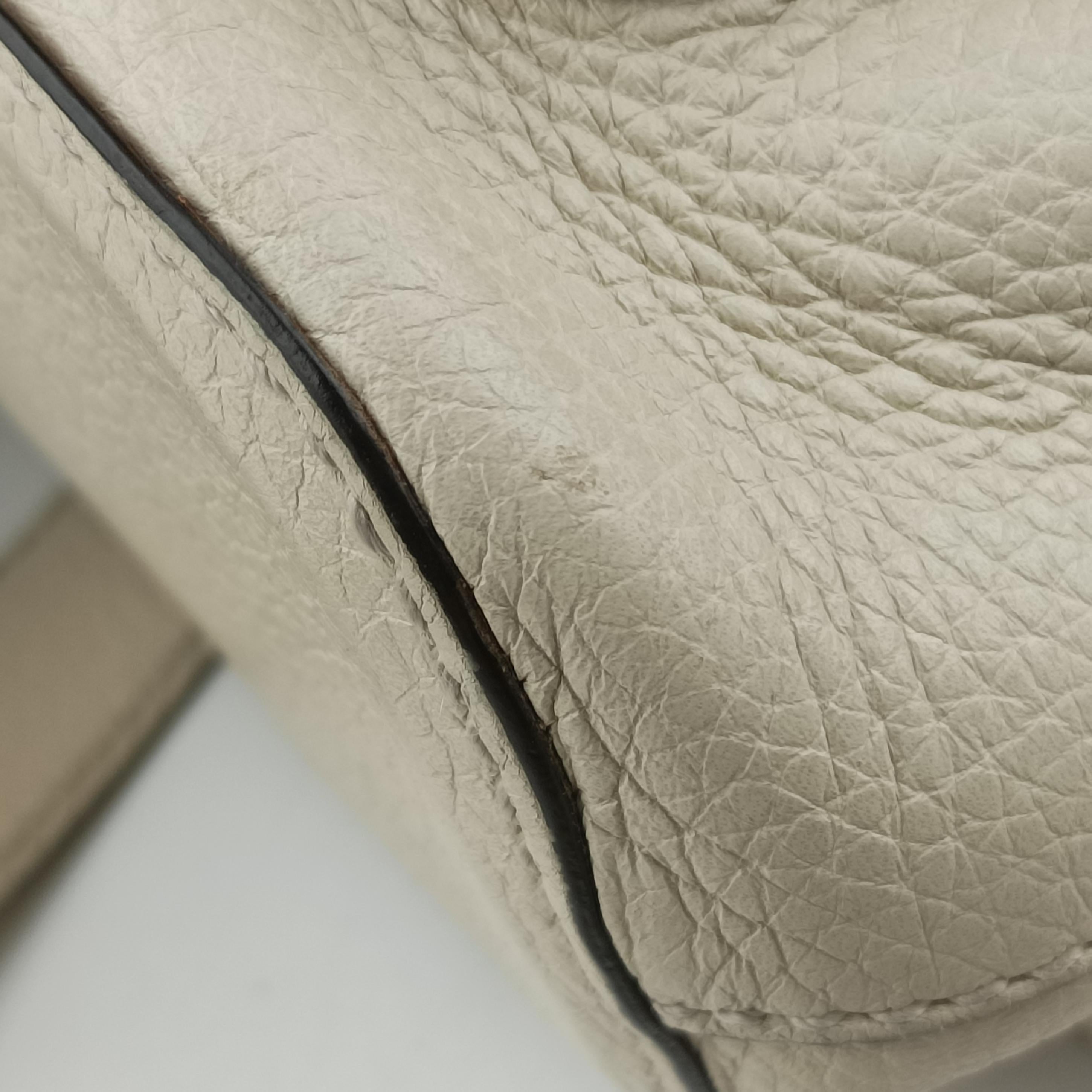 Pre-owned Gucci Bamboo fringe tassel White Leather 370833 backpack/rucksack | stylenewstar