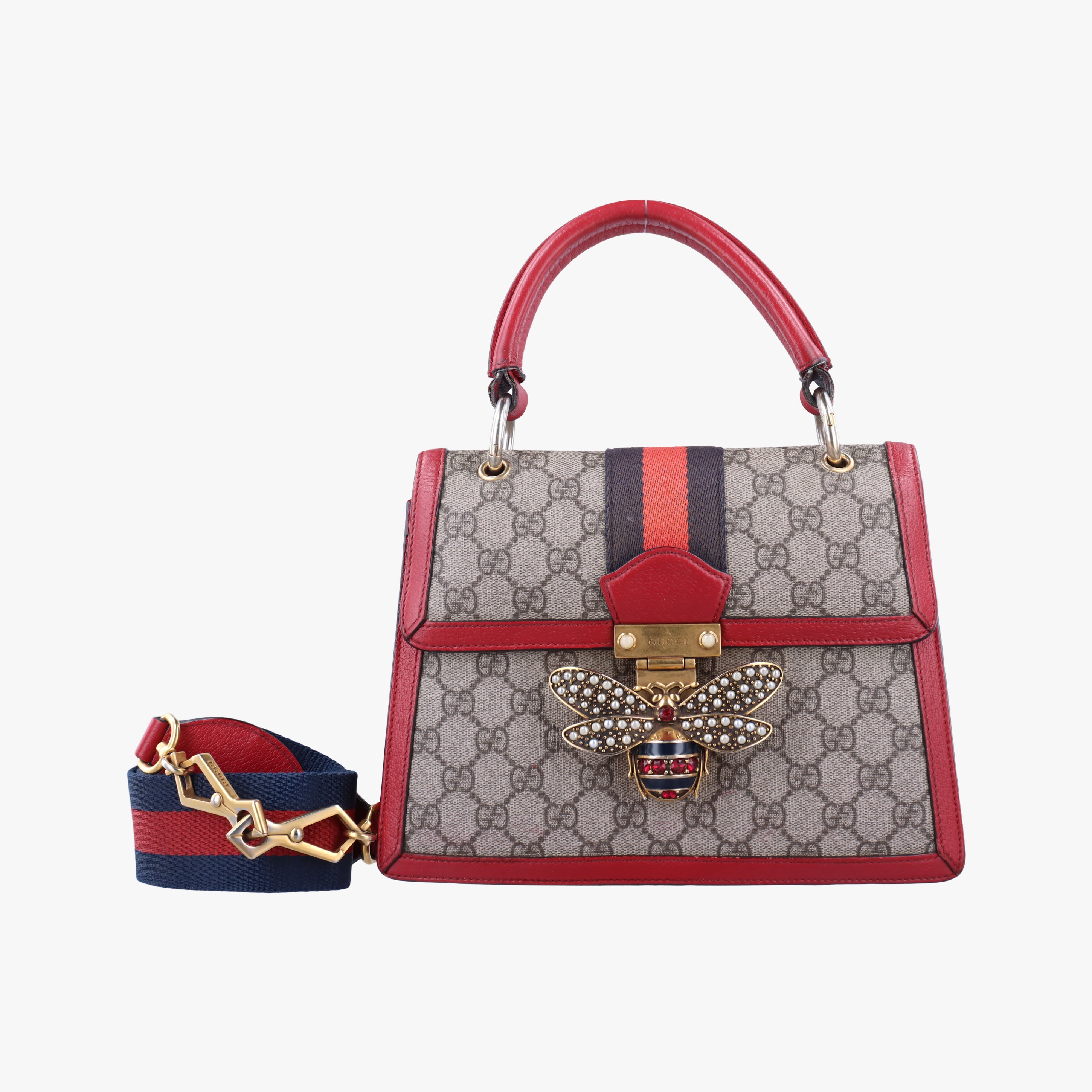 Vintage Gucci Queen Margaret beige×Multicolour PVC coated canvas×Leather 476541 shoulderbag | stylenewstar