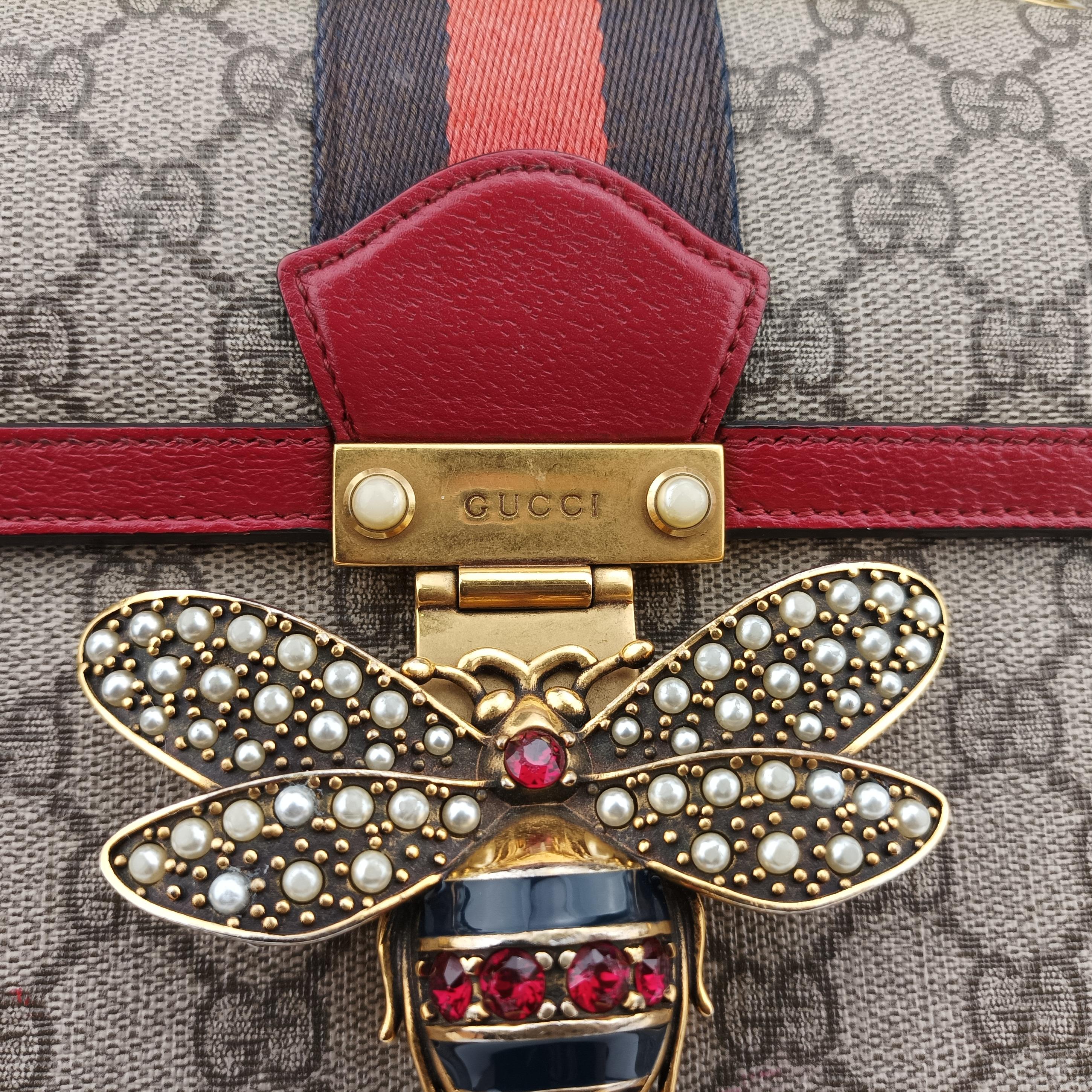 Vintage Gucci Queen Margaret beige×Multicolour PVC coated canvas×Leather 476541 shoulderbag | stylenewstar