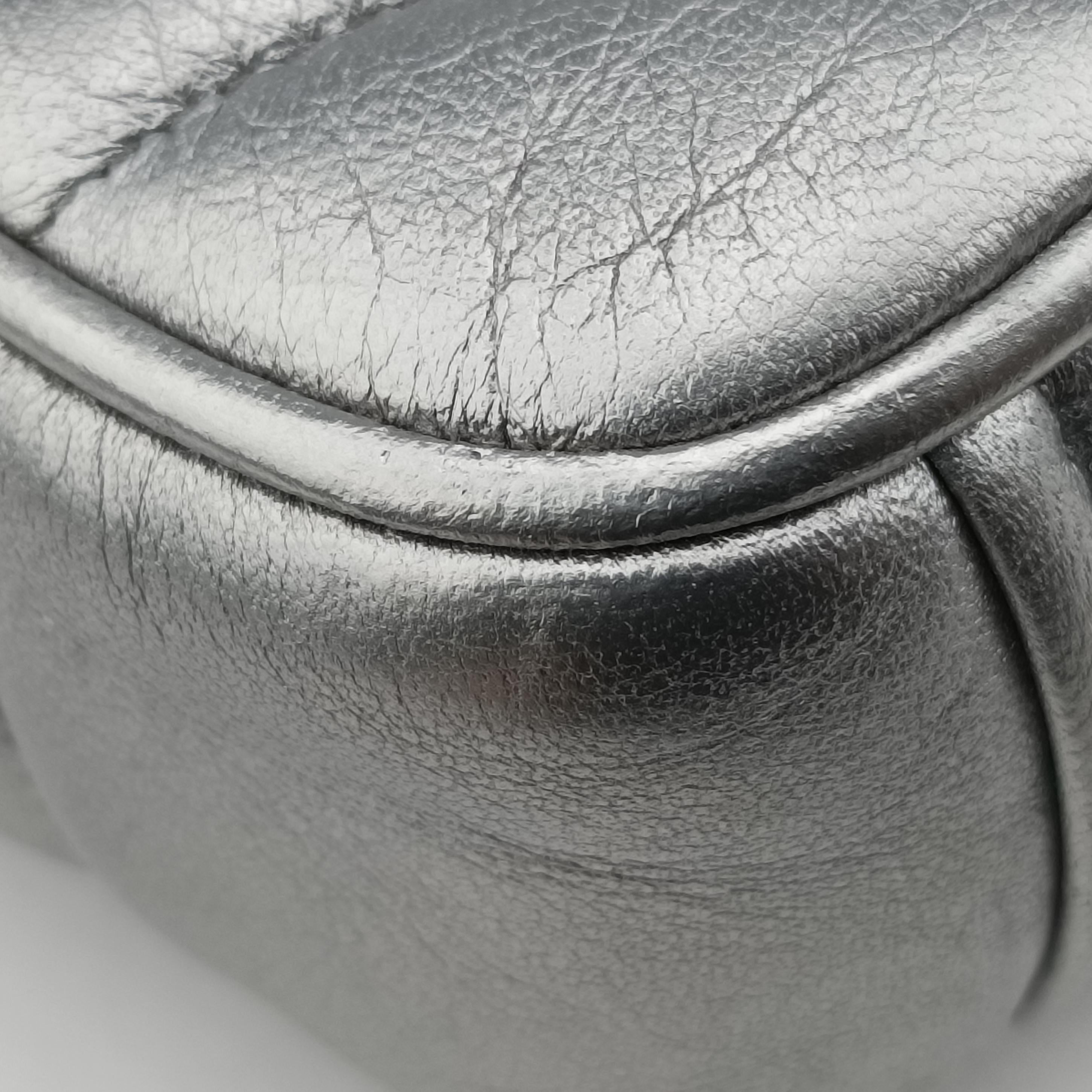 Pre-owned Prada Diagramme Silver Leather 1BD108 shoulderbag | stylenewstar