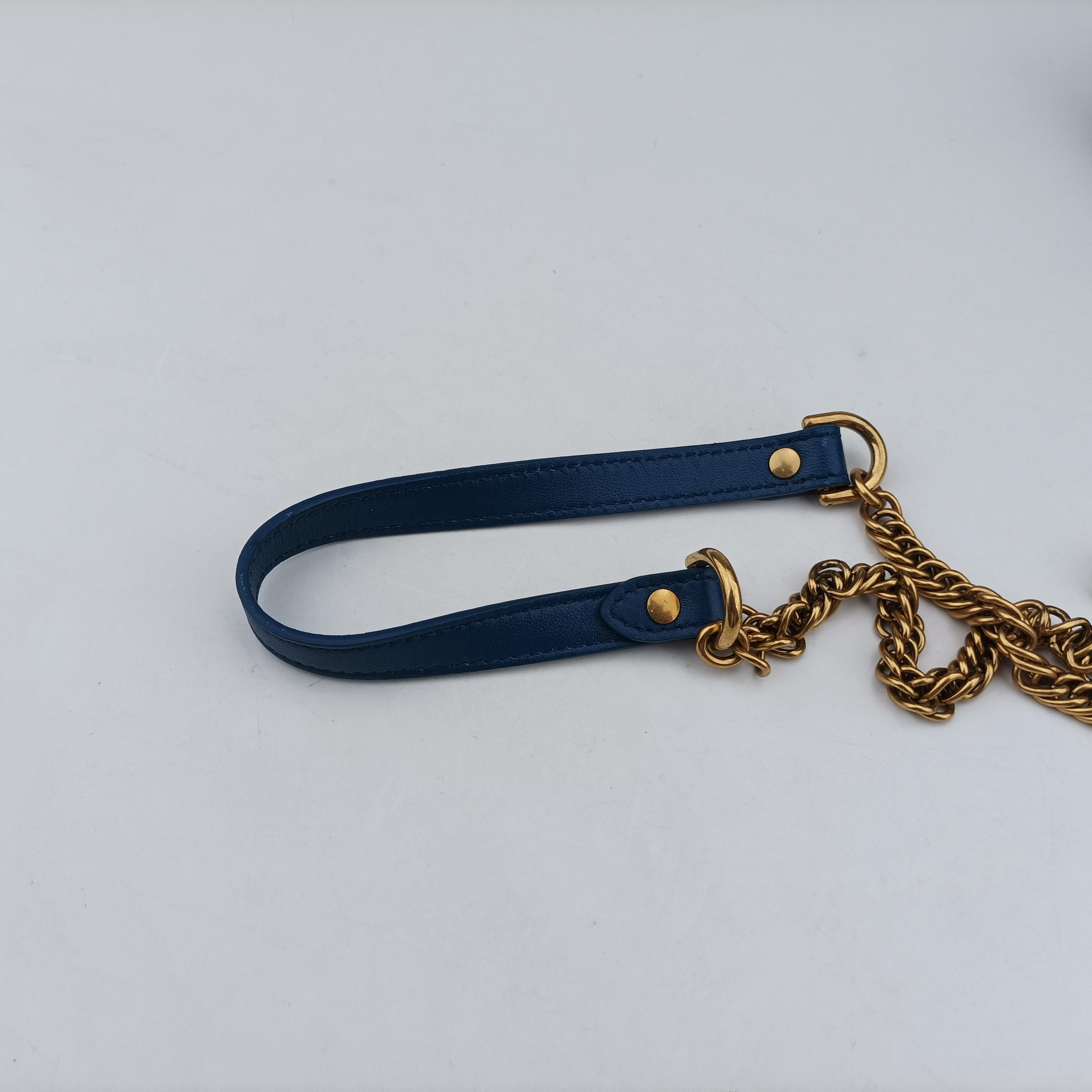 Pre-owned Balenciaga BB logo Navy Velour  shoulderbag | stylenewstar