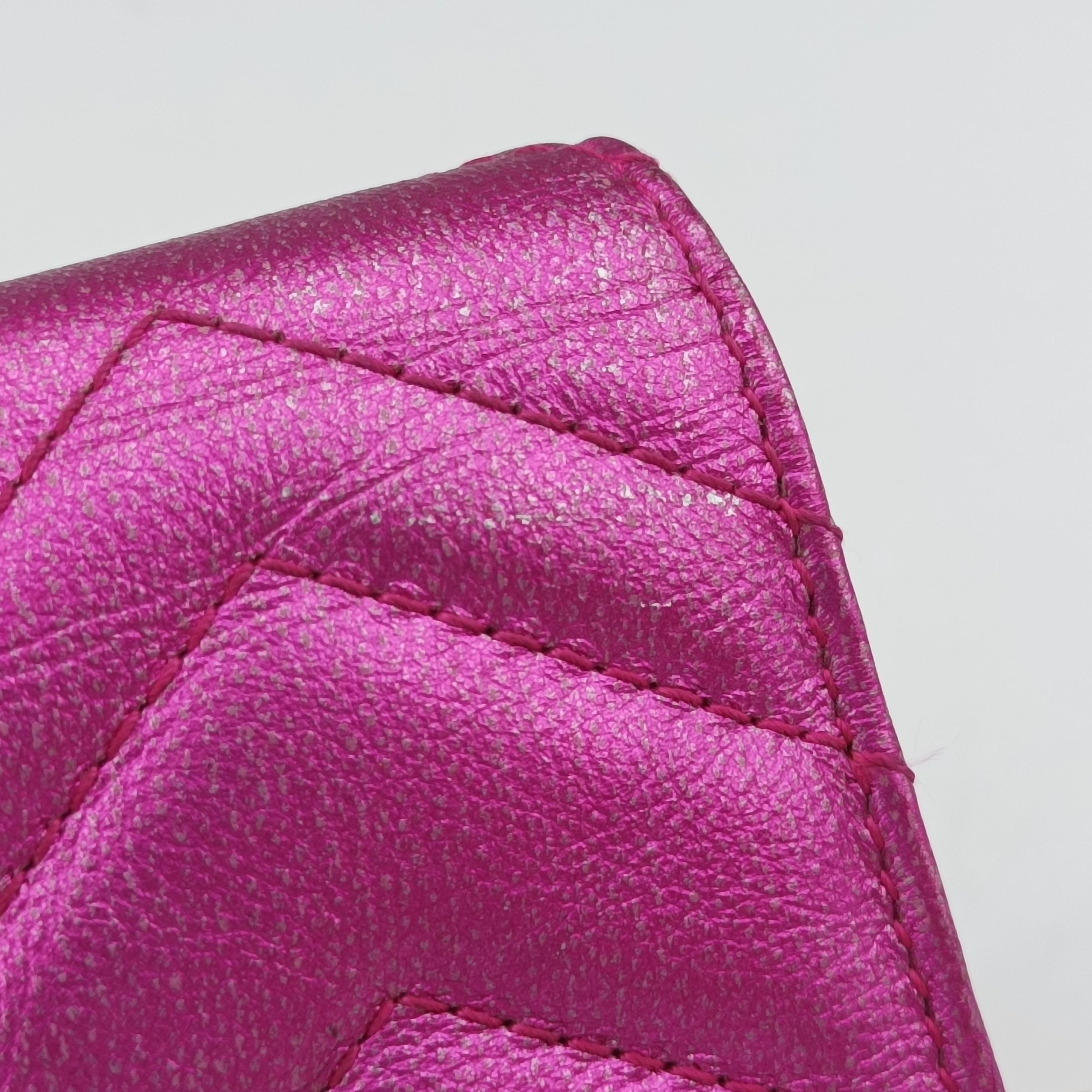 Pre-owned Gucci Pochette Heart crystal GG Marmont Pink Leather 549880 shoulderbag | stylenewstar