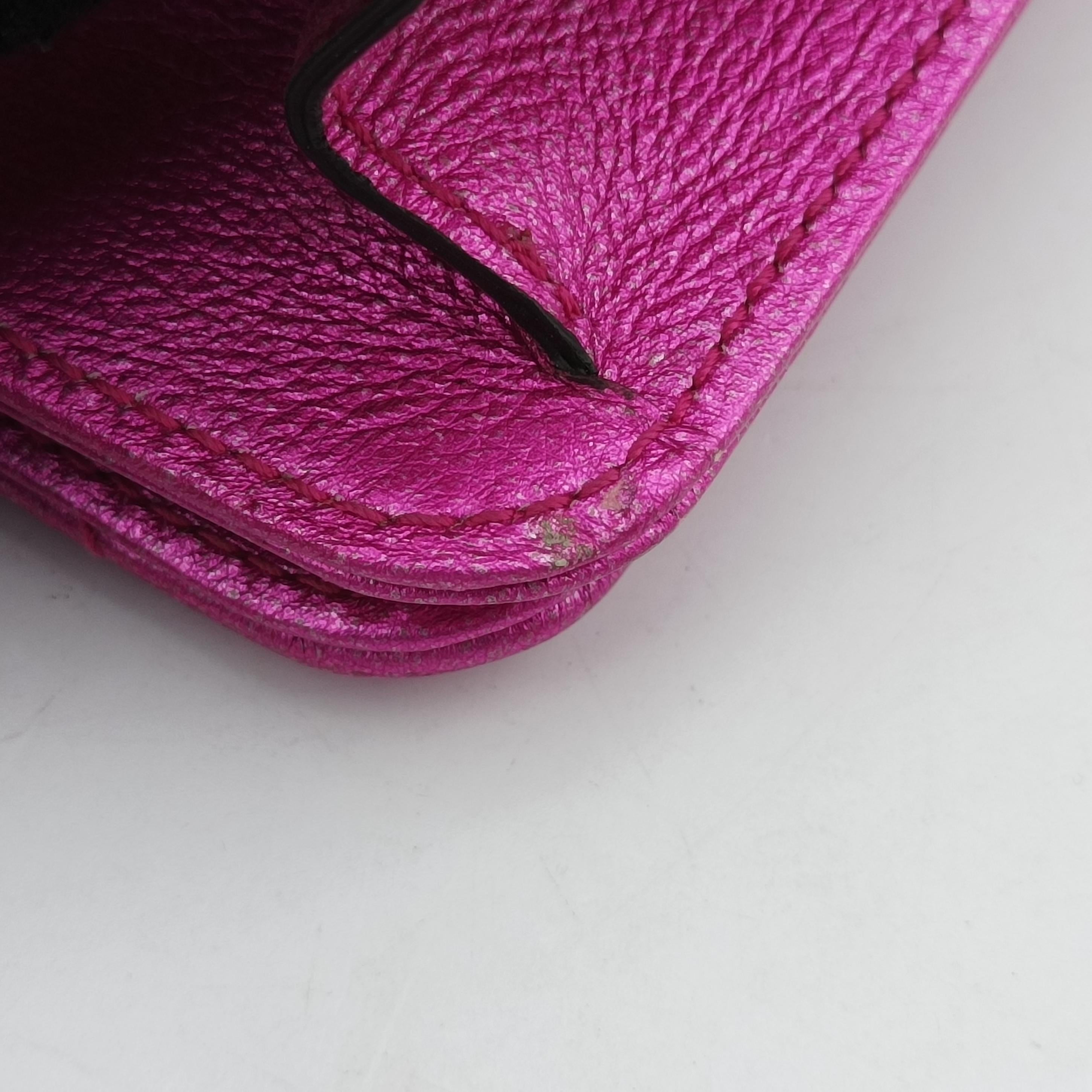 Pre-owned Gucci Pochette Heart crystal GG Marmont Pink Leather 549880 shoulderbag | stylenewstar