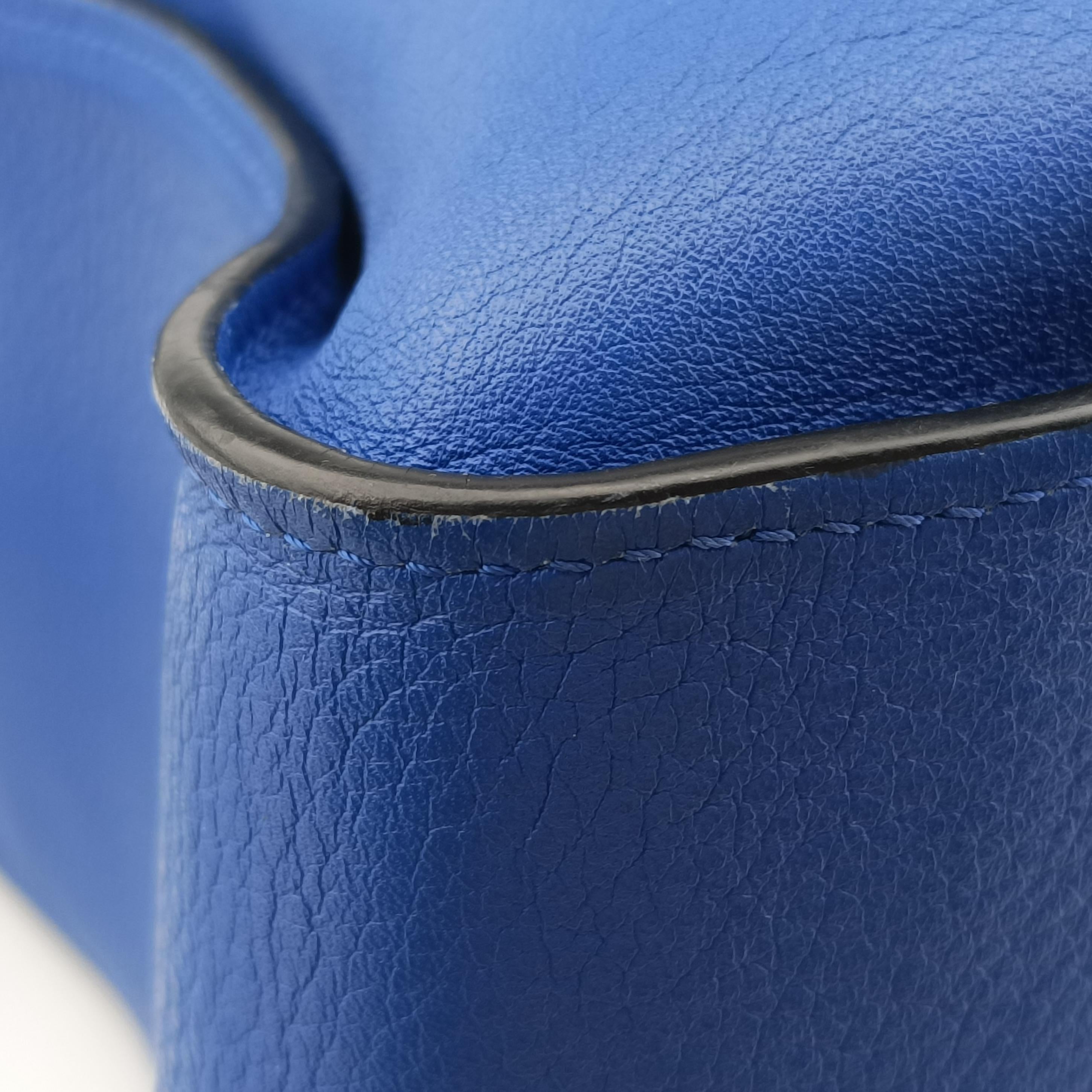 Pre-owned Loewe Hammock Blue Leather  shoulderbag | stylenewstar