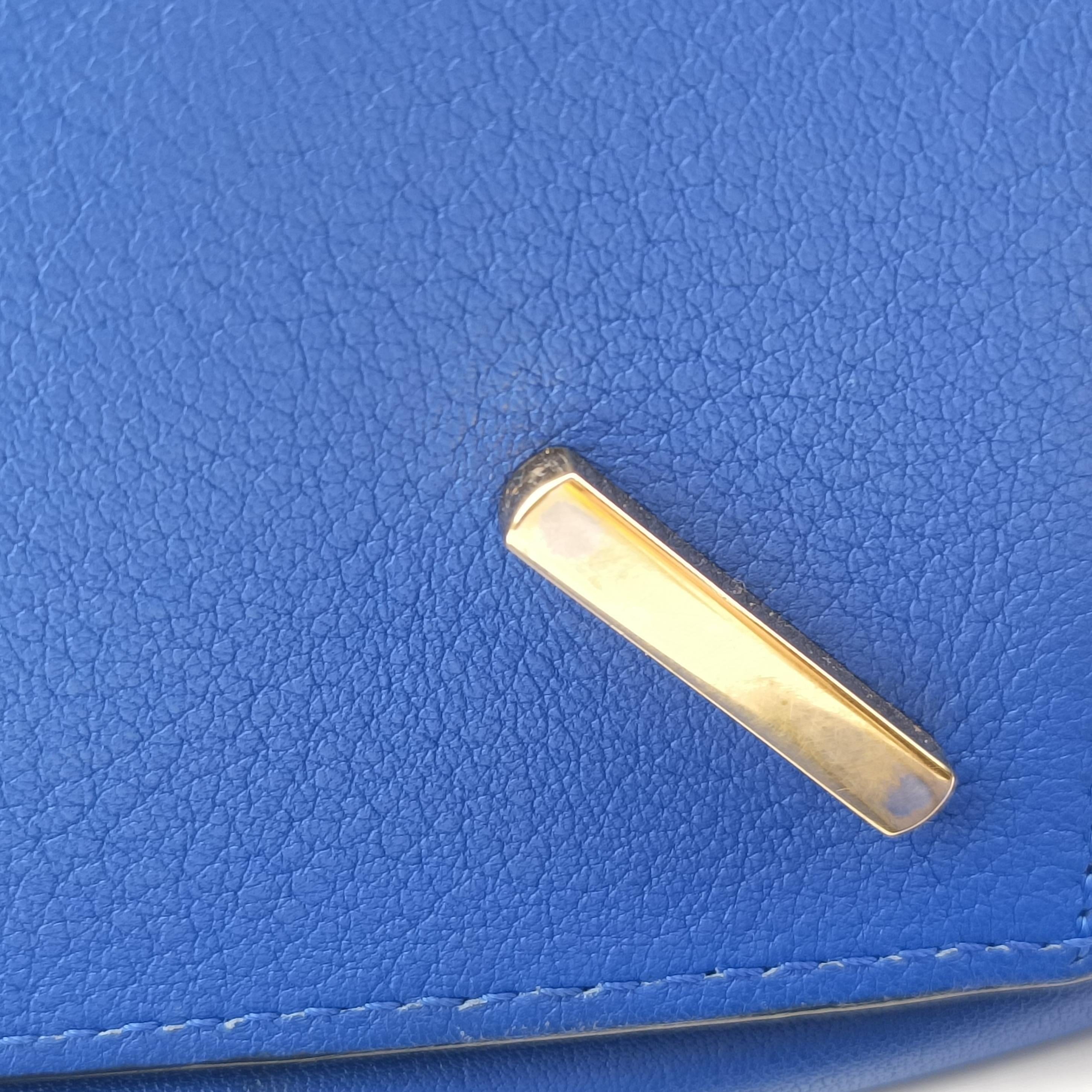 Pre-owned Loewe Hammock Blue Leather  shoulderbag | stylenewstar