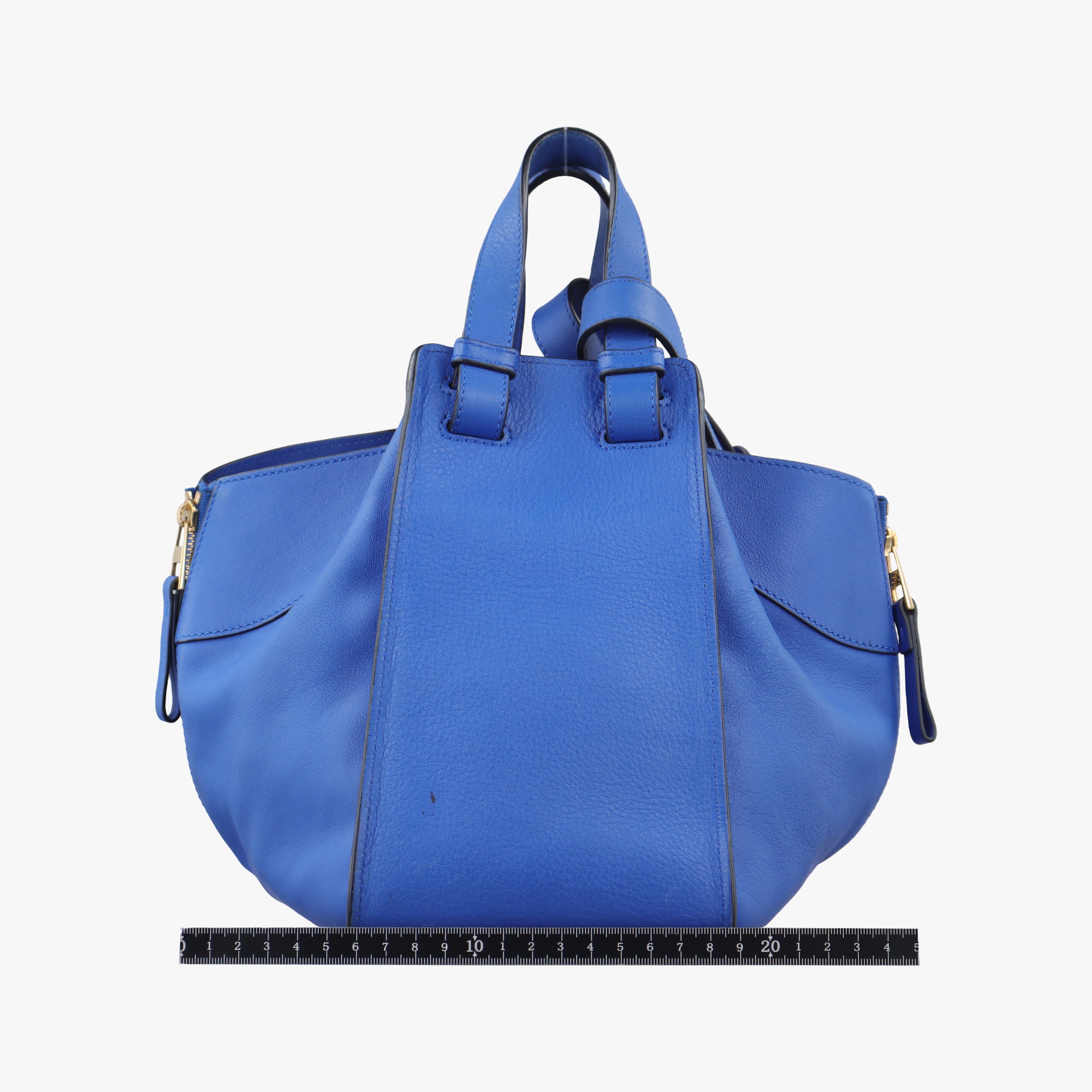 Pre-owned Loewe Hammock Blue Leather  shoulderbag | stylenewstar