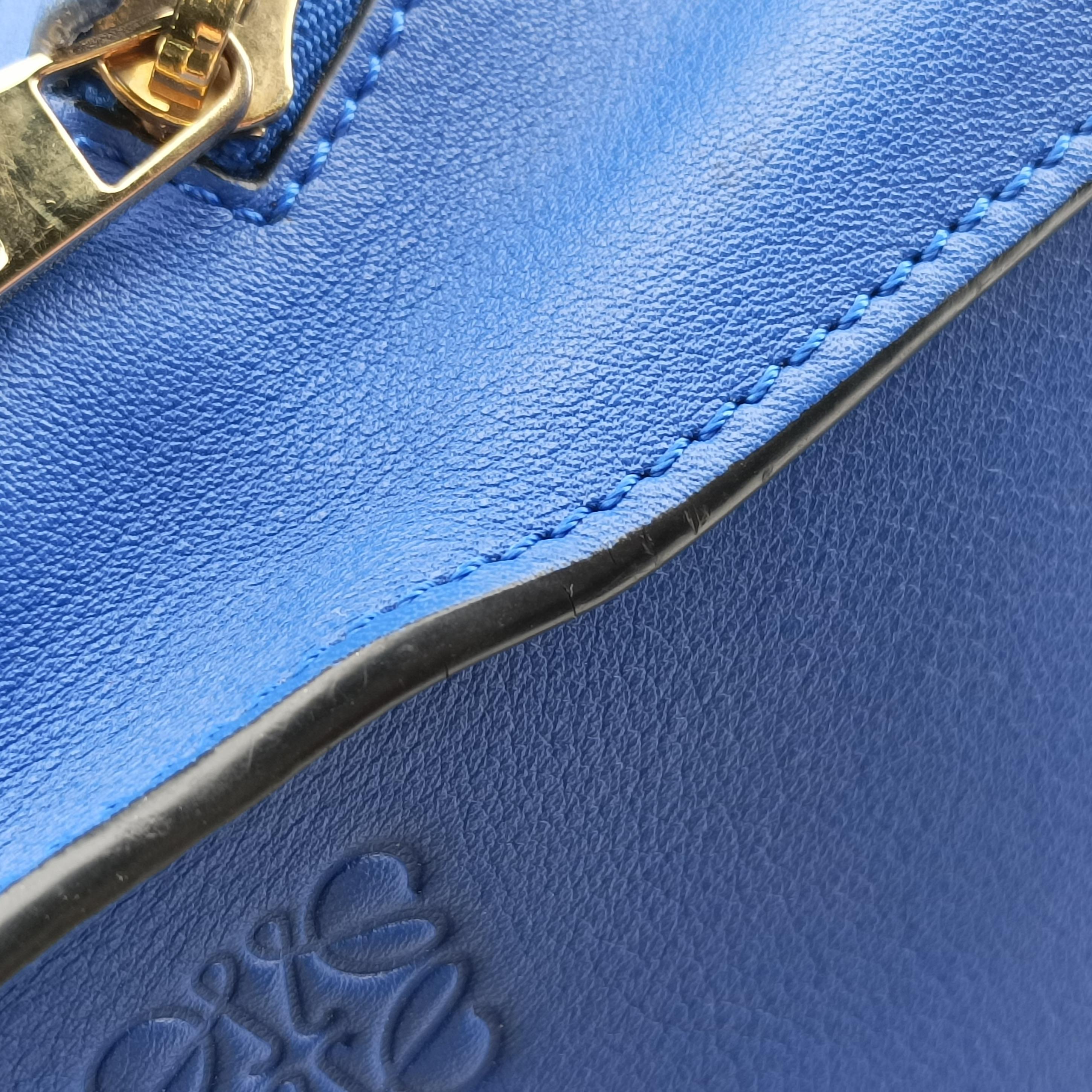 Pre-owned Loewe Hammock Blue Leather  shoulderbag | stylenewstar