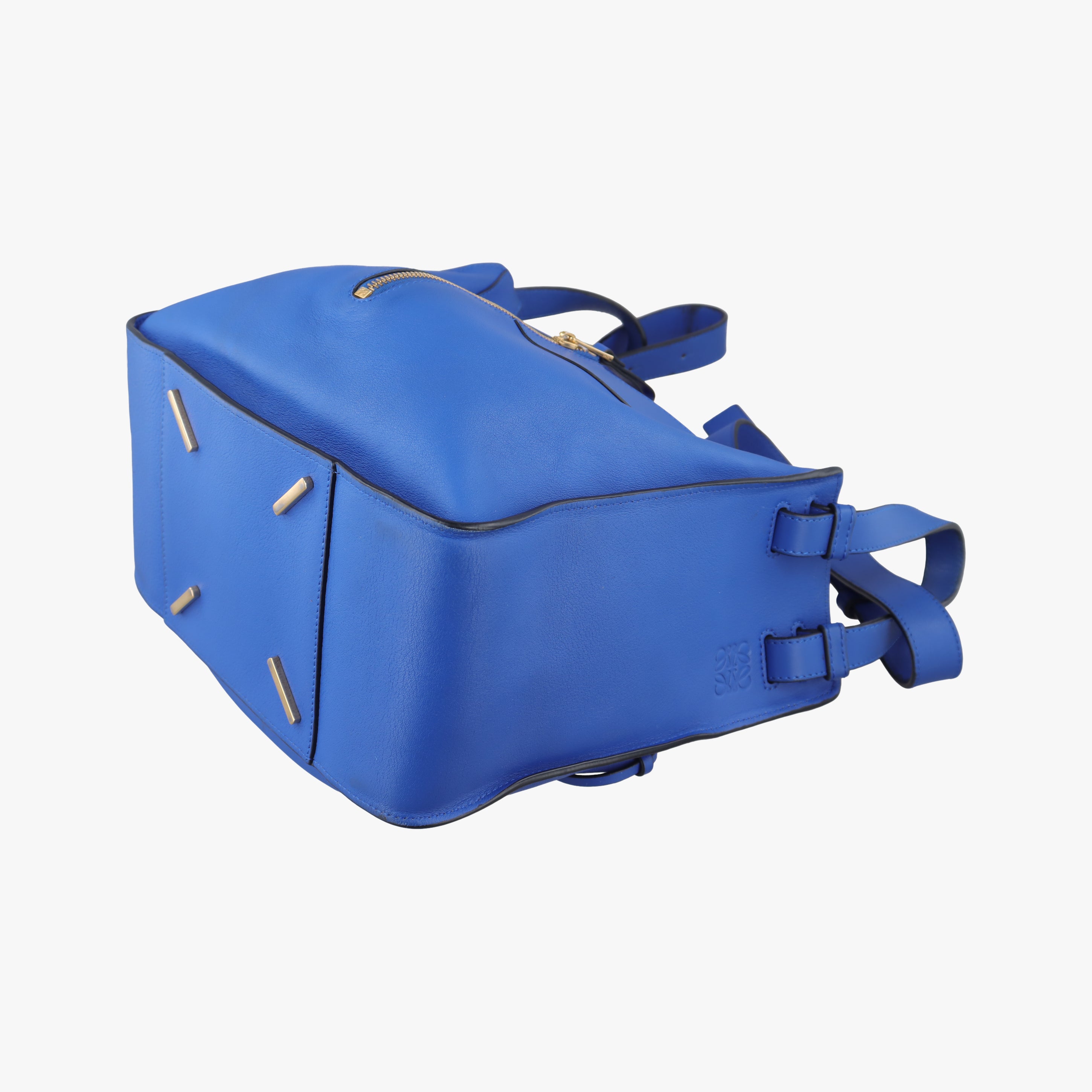 Pre-owned Loewe Hammock Blue Leather  shoulderbag | stylenewstar