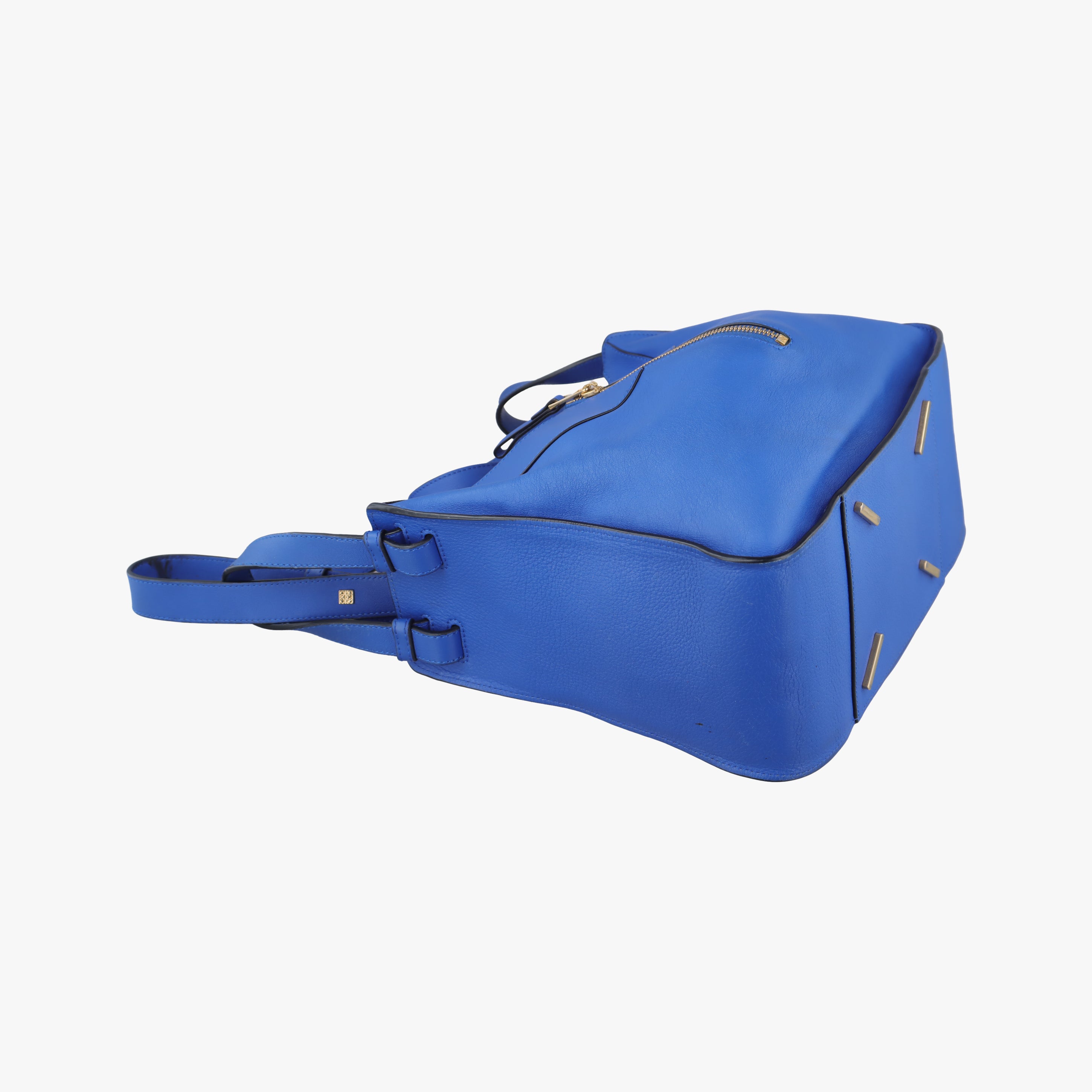 Pre-owned Loewe Hammock Blue Leather  shoulderbag | stylenewstar