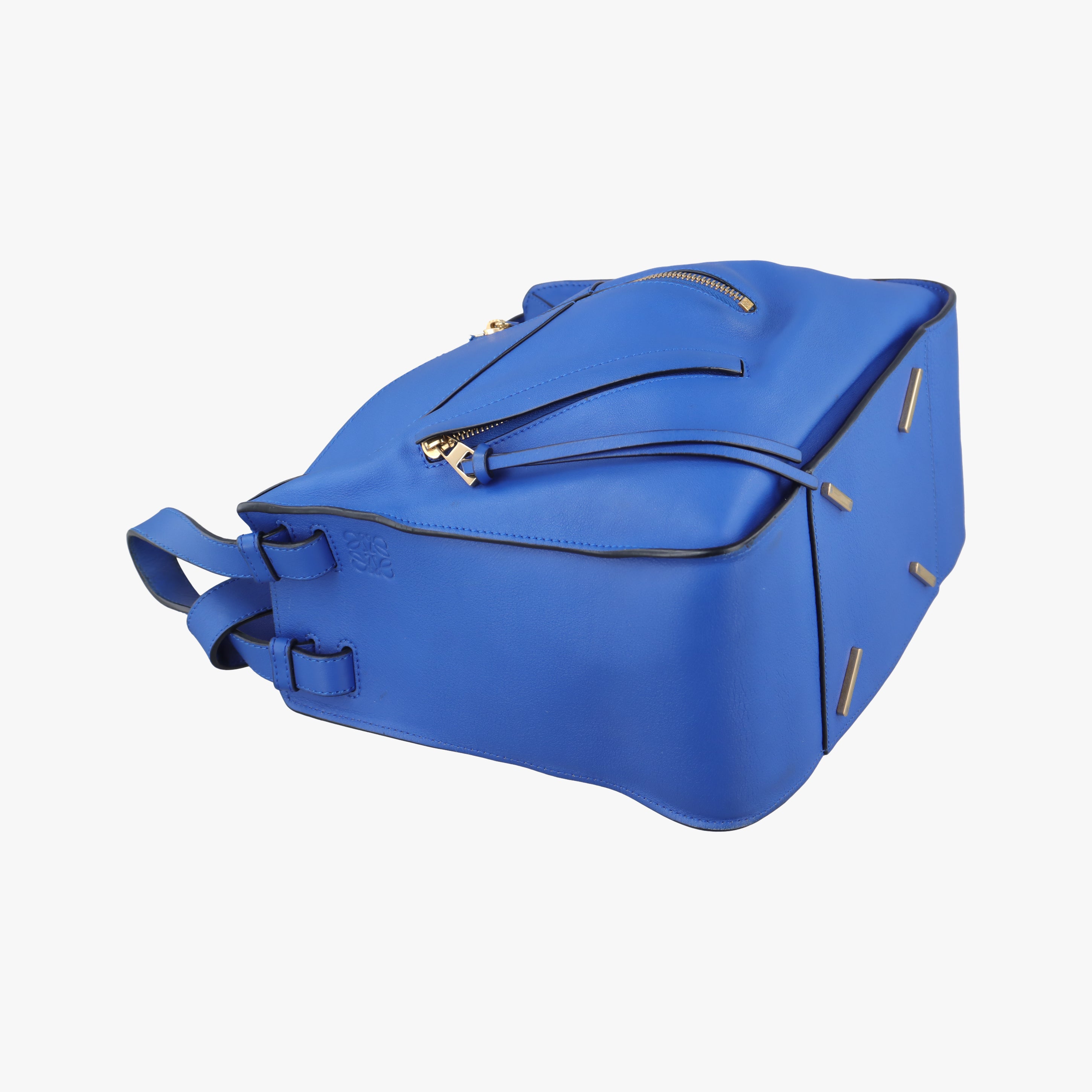 Pre-owned Loewe Hammock Blue Leather  shoulderbag | stylenewstar