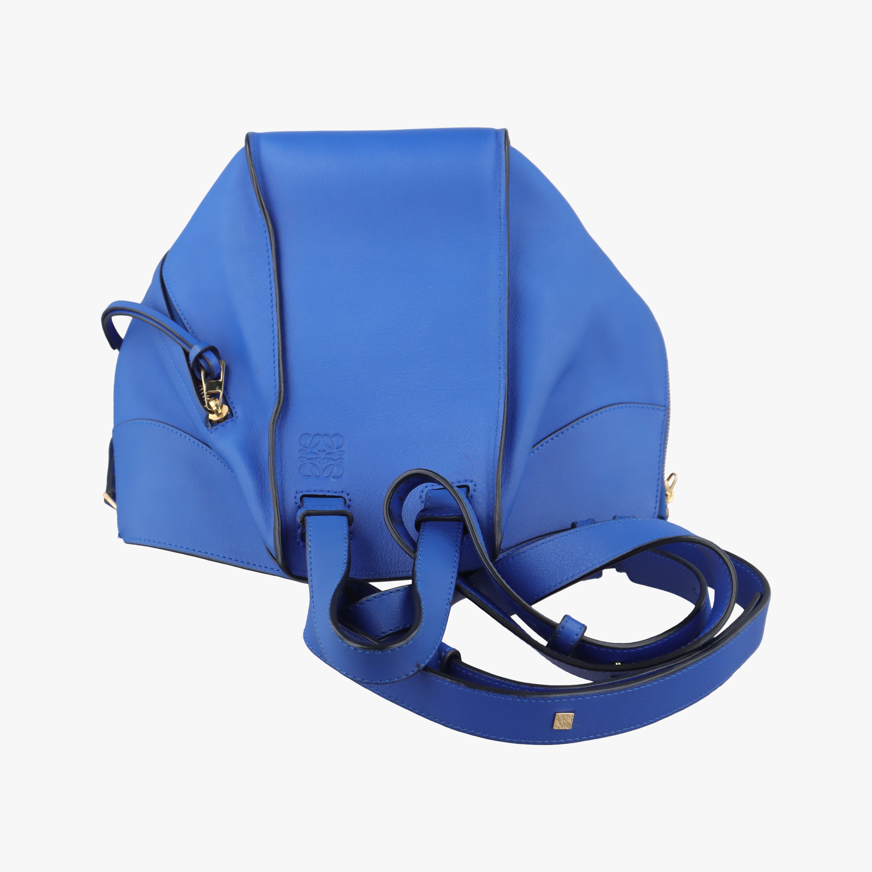 Pre-owned Loewe Hammock Blue Leather  shoulderbag | stylenewstar