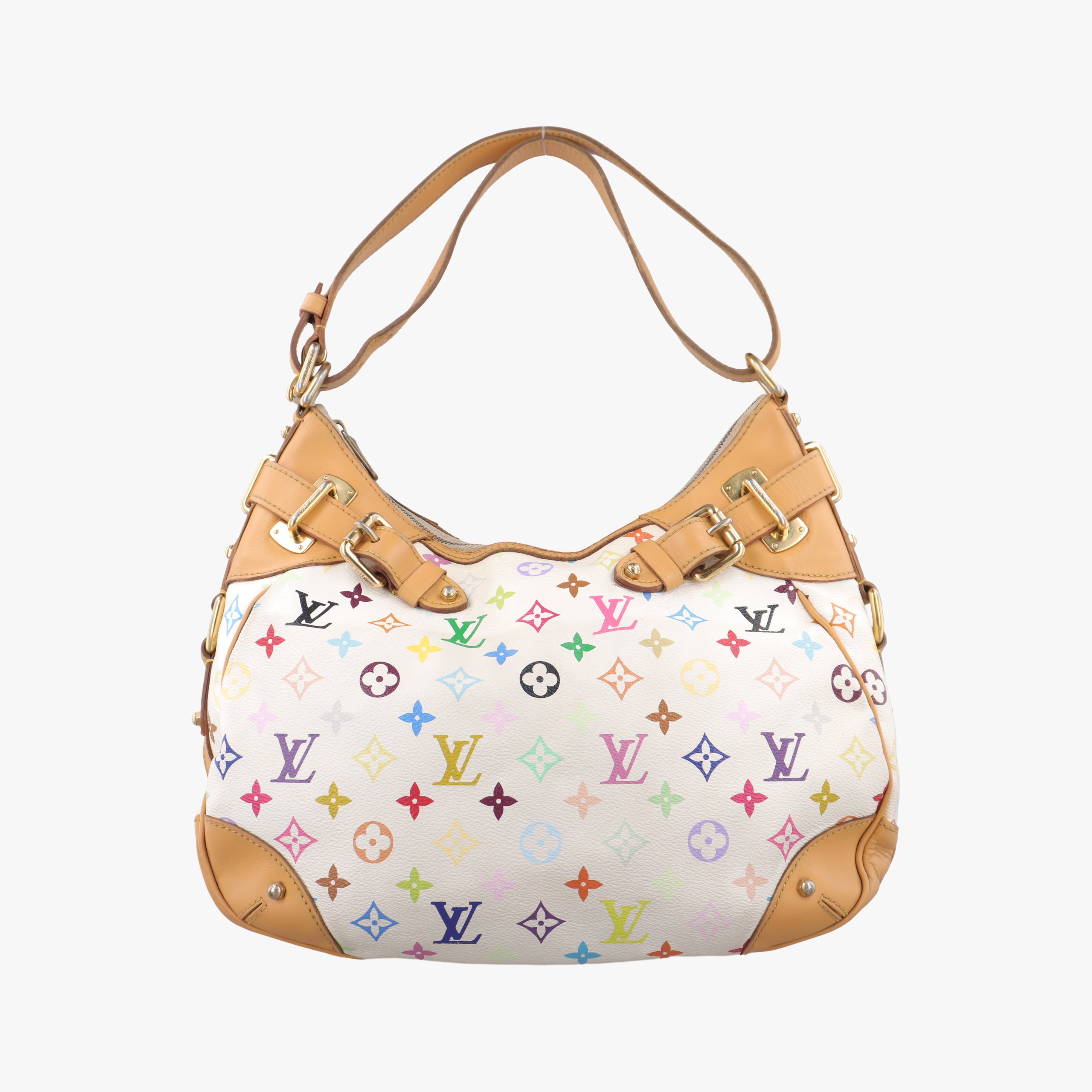 Vintage Louis Vuitton GRETA white Monogram Multicolor M40195 shoulderbag | stylenewstar