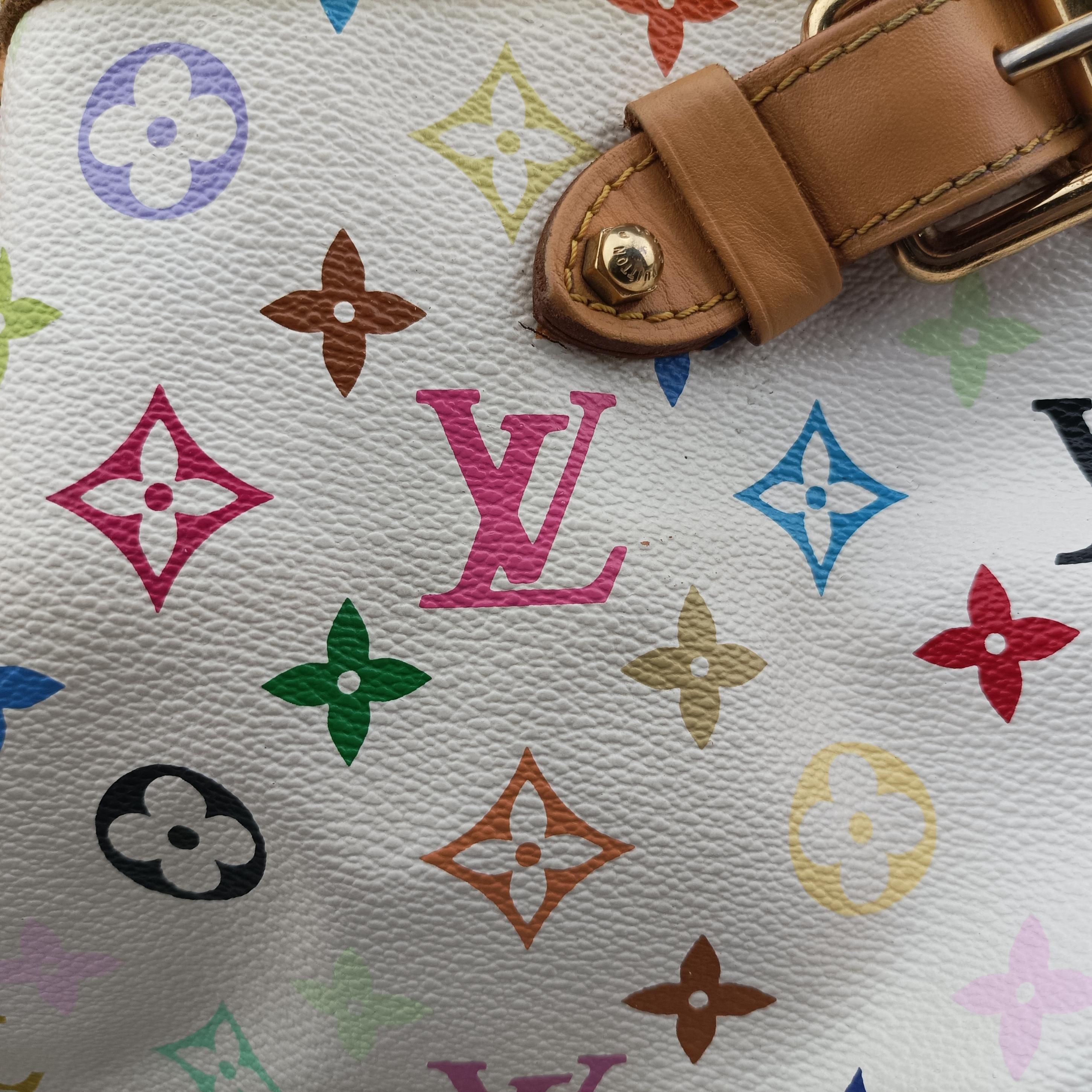 Vintage Louis Vuitton GRETA white Monogram Multicolor M40195 shoulderbag | stylenewstar