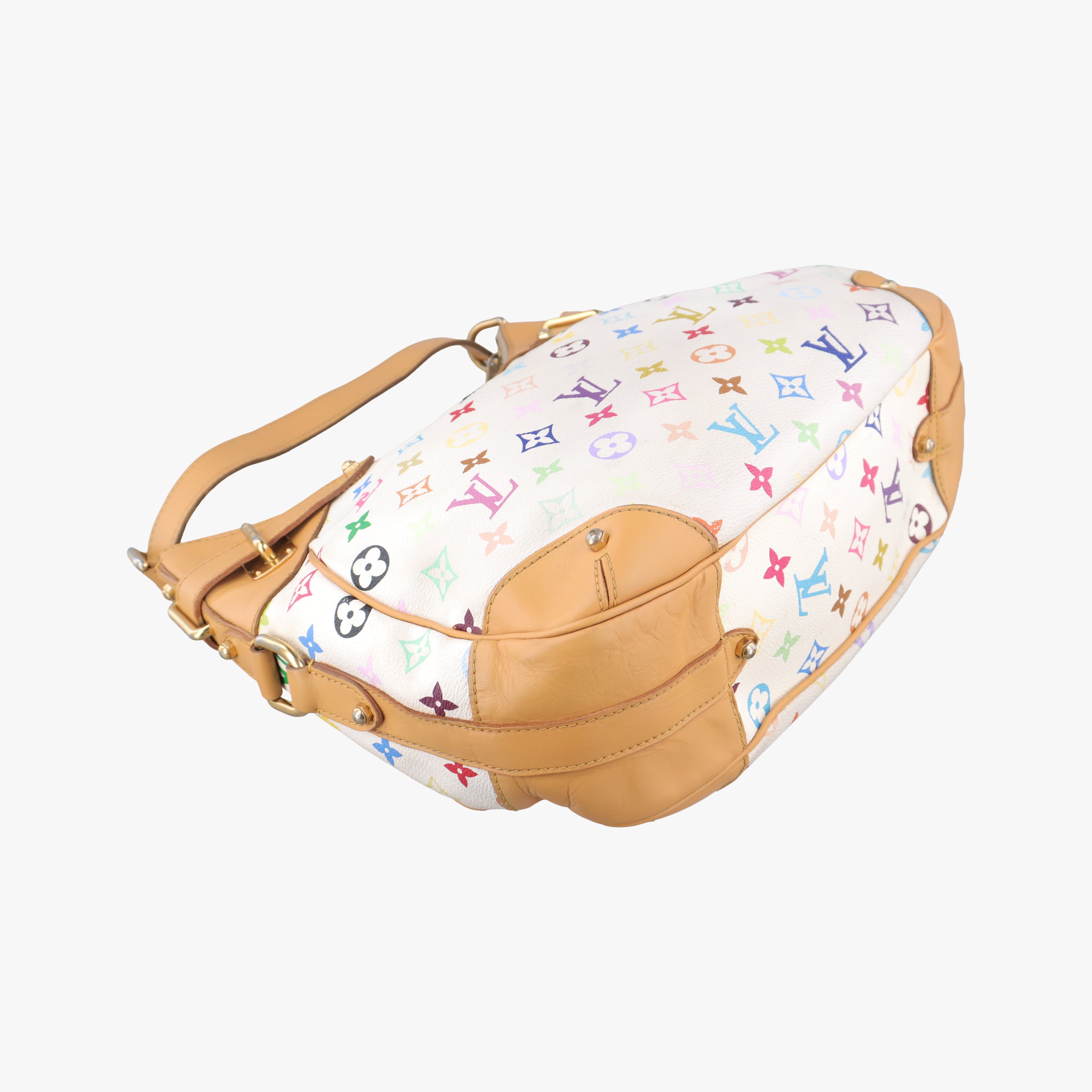 Vintage Louis Vuitton GRETA white Monogram Multicolor M40195 shoulderbag | stylenewstar