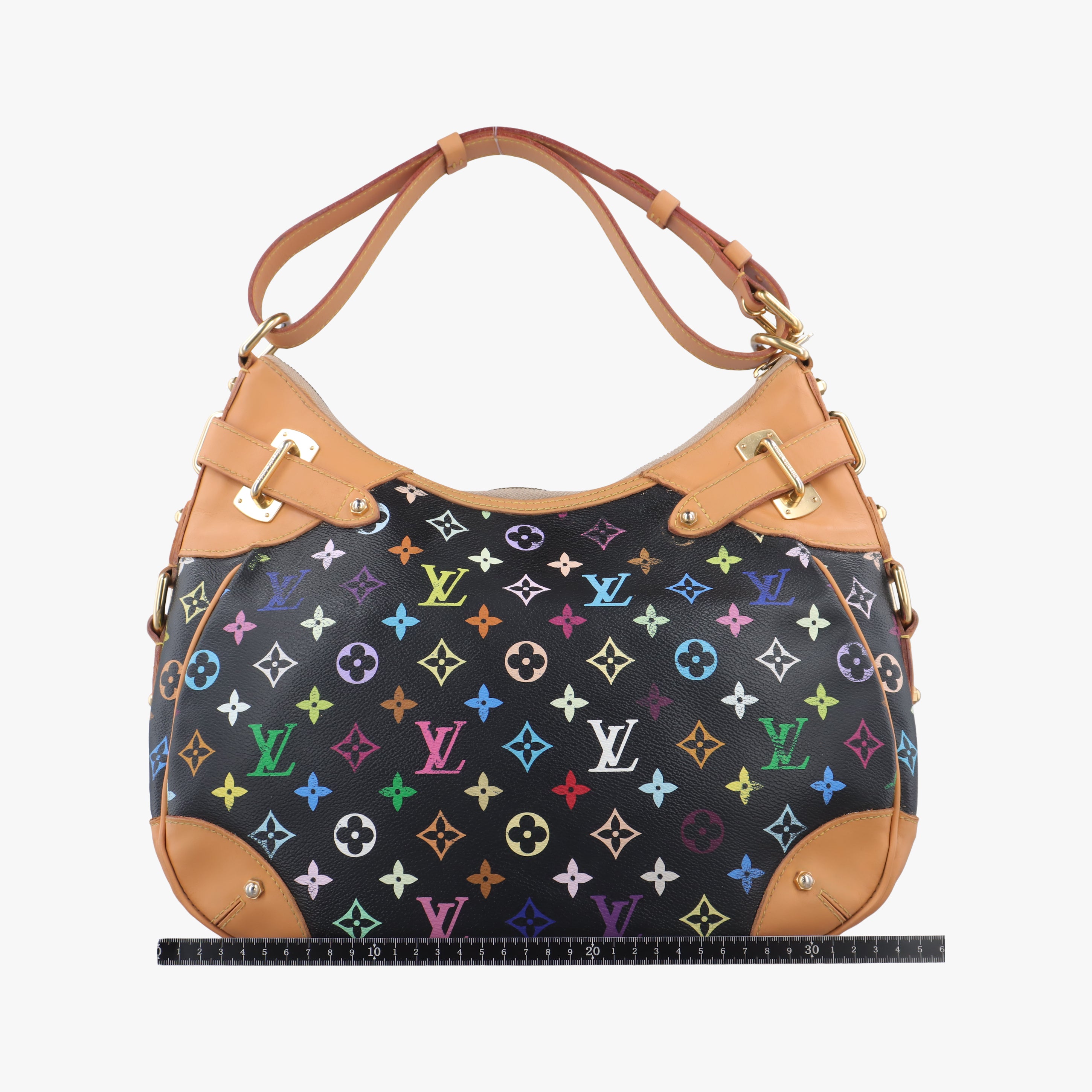 Pre-owned Louis Vuitton GRETA Noir Monogram Multicolor M40196 shoulderbag | stylenewstar