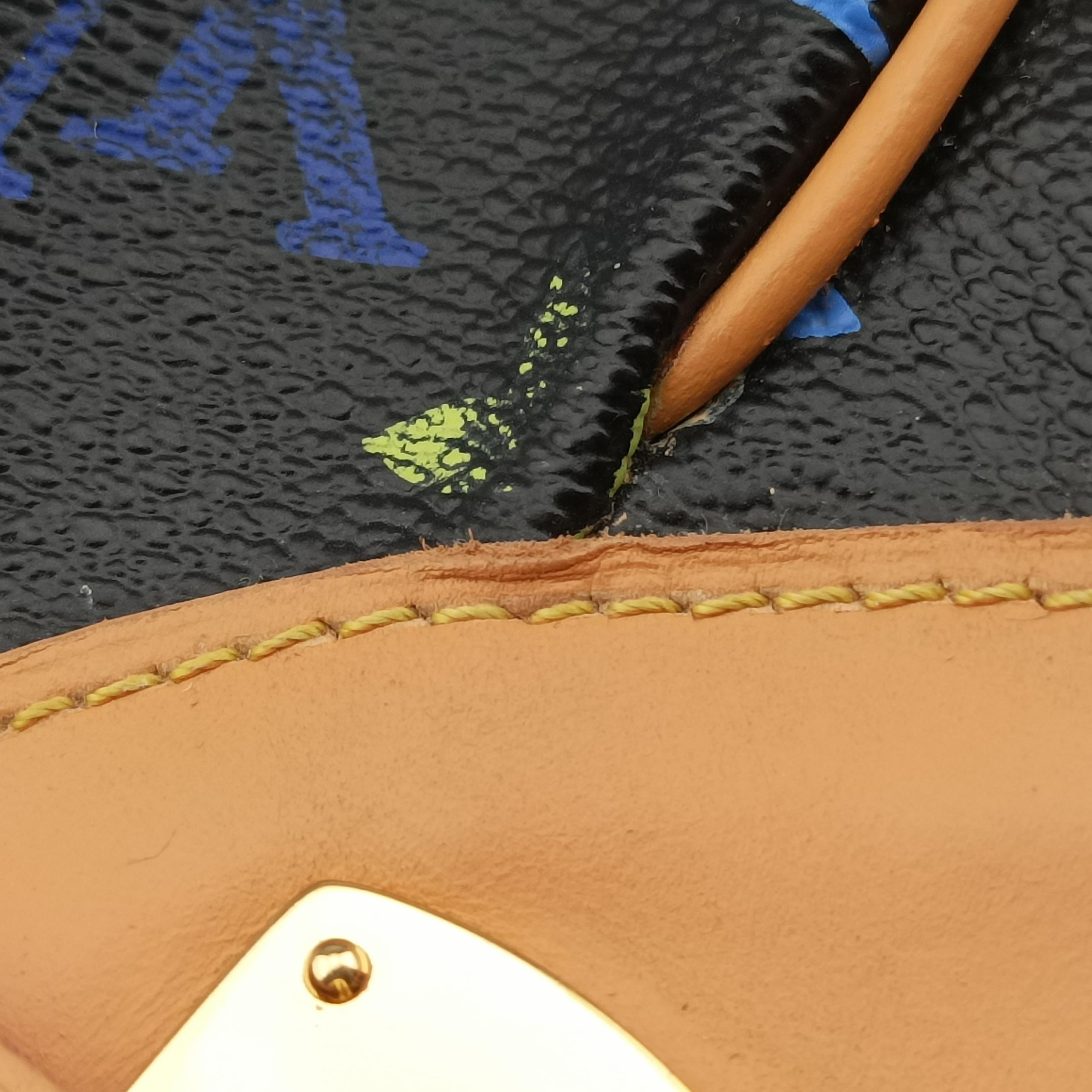 Pre-owned Louis Vuitton GRETA Noir Monogram Multicolor M40196 shoulderbag | stylenewstar
