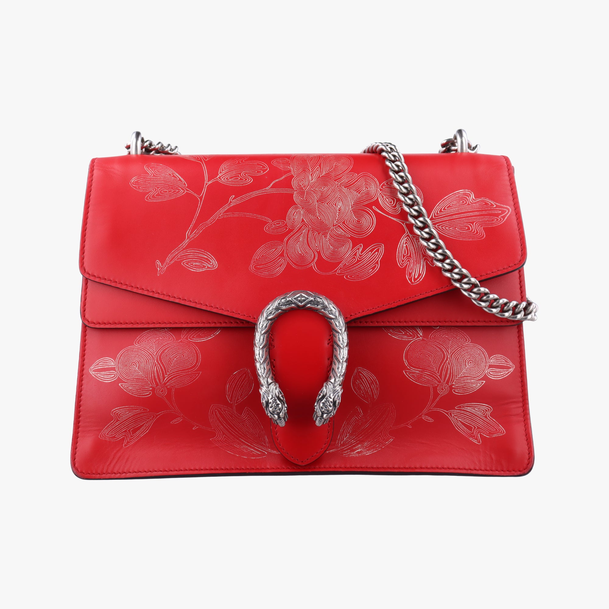 Pre-owned Gucci Dionysus Red Leather 403348 shoulderbag | stylenewstar