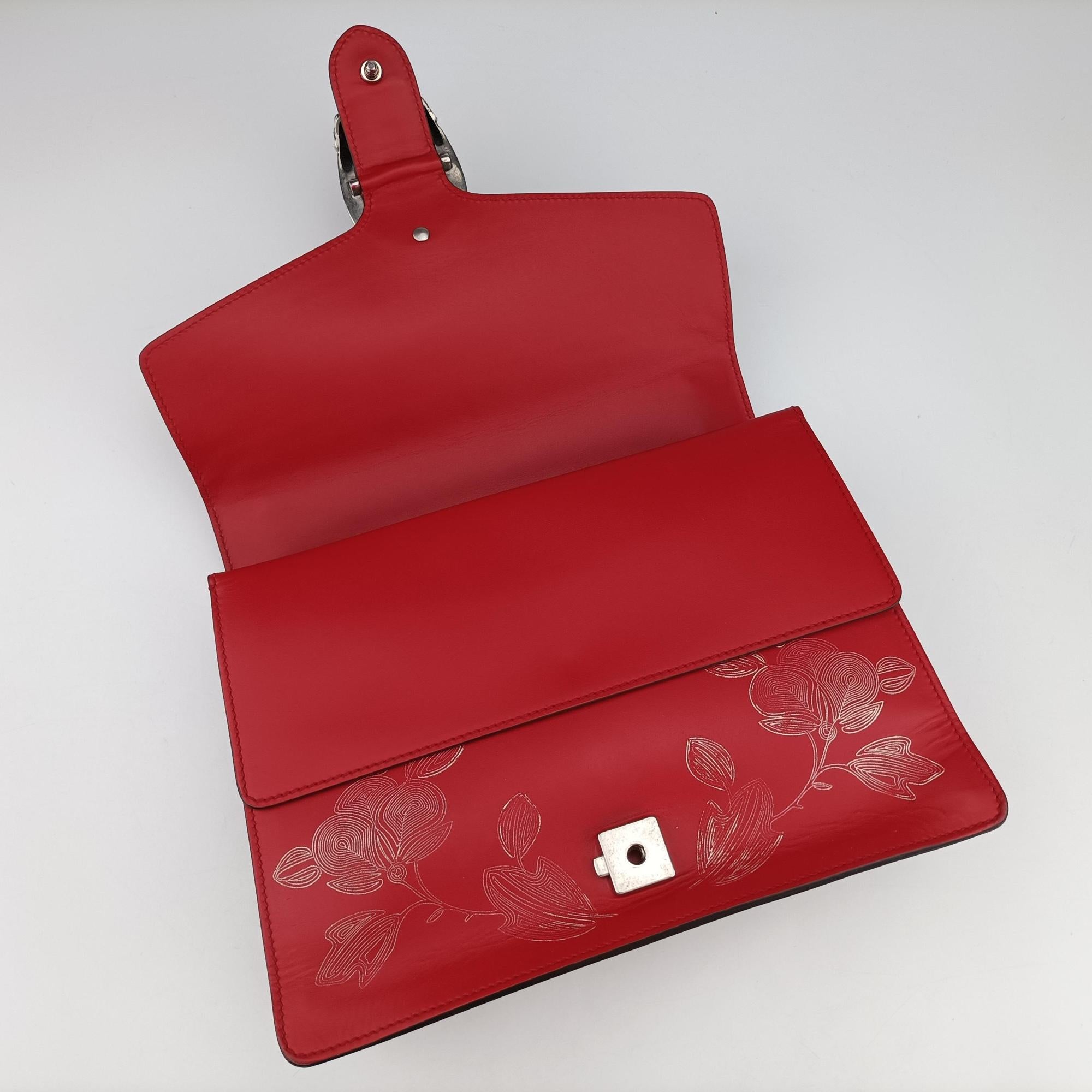 Pre-owned Gucci Dionysus Red Leather 403348 shoulderbag | stylenewstar