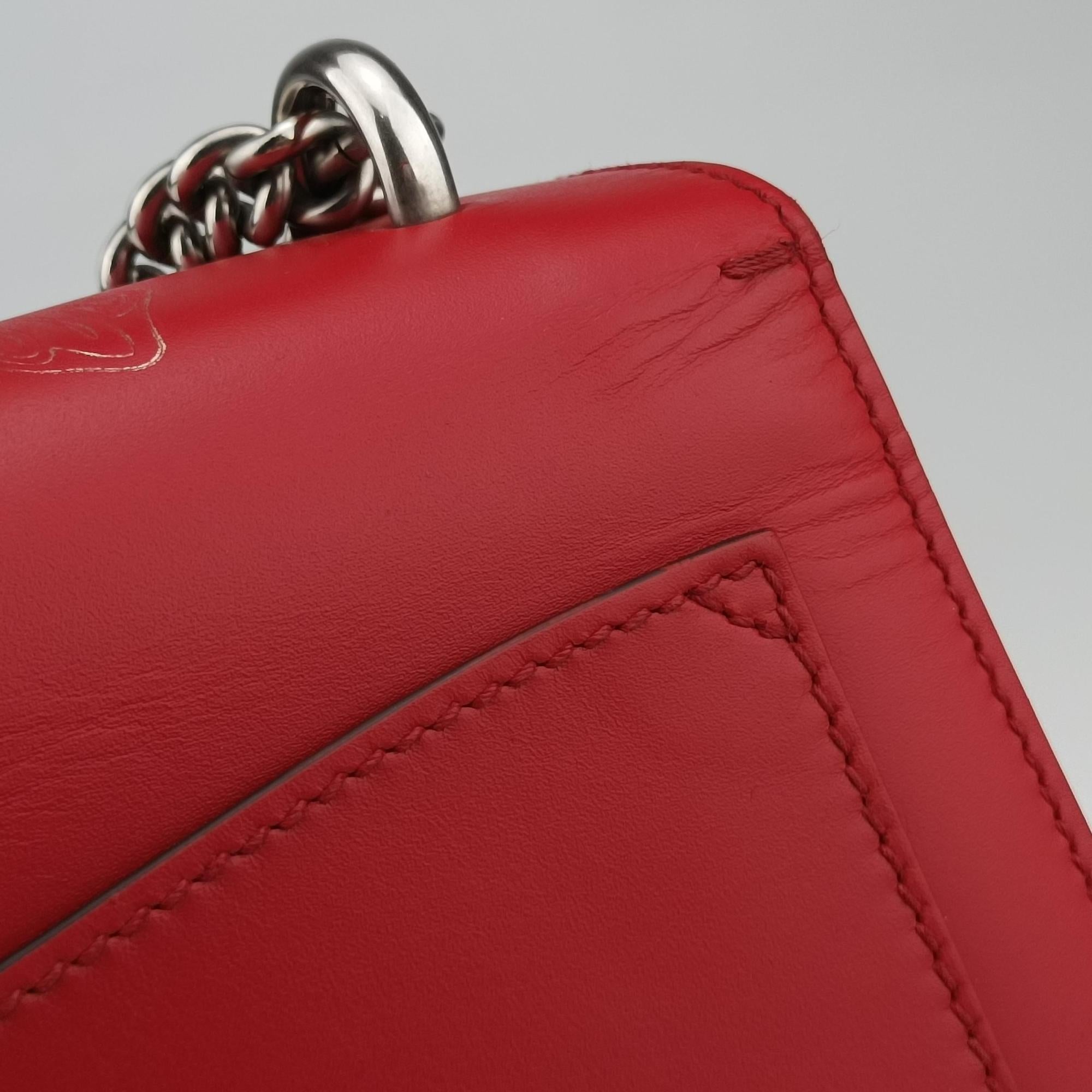 Pre-owned Gucci Dionysus Red Leather 403348 shoulderbag | stylenewstar