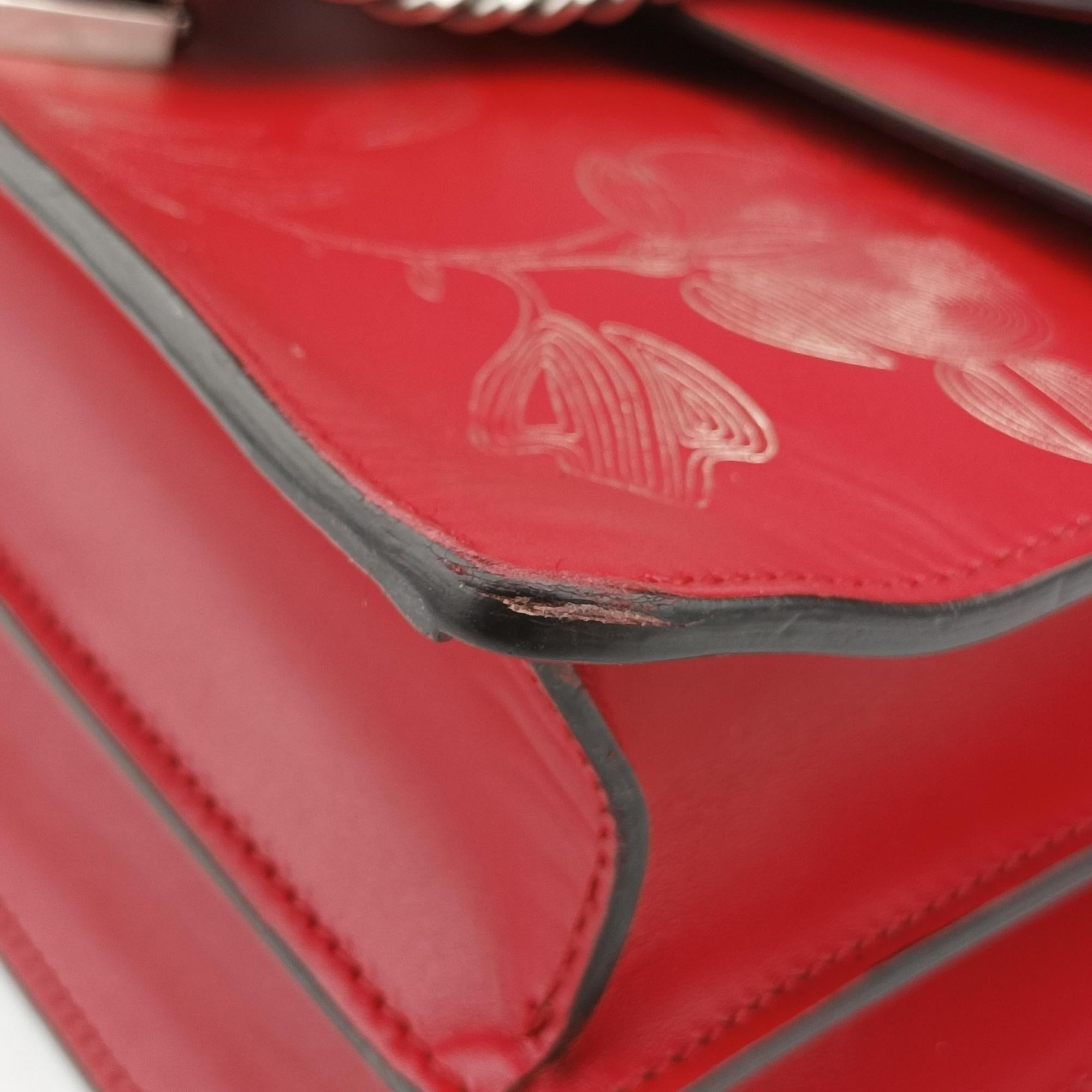 Pre-owned Gucci Dionysus Red Leather 403348 shoulderbag | stylenewstar