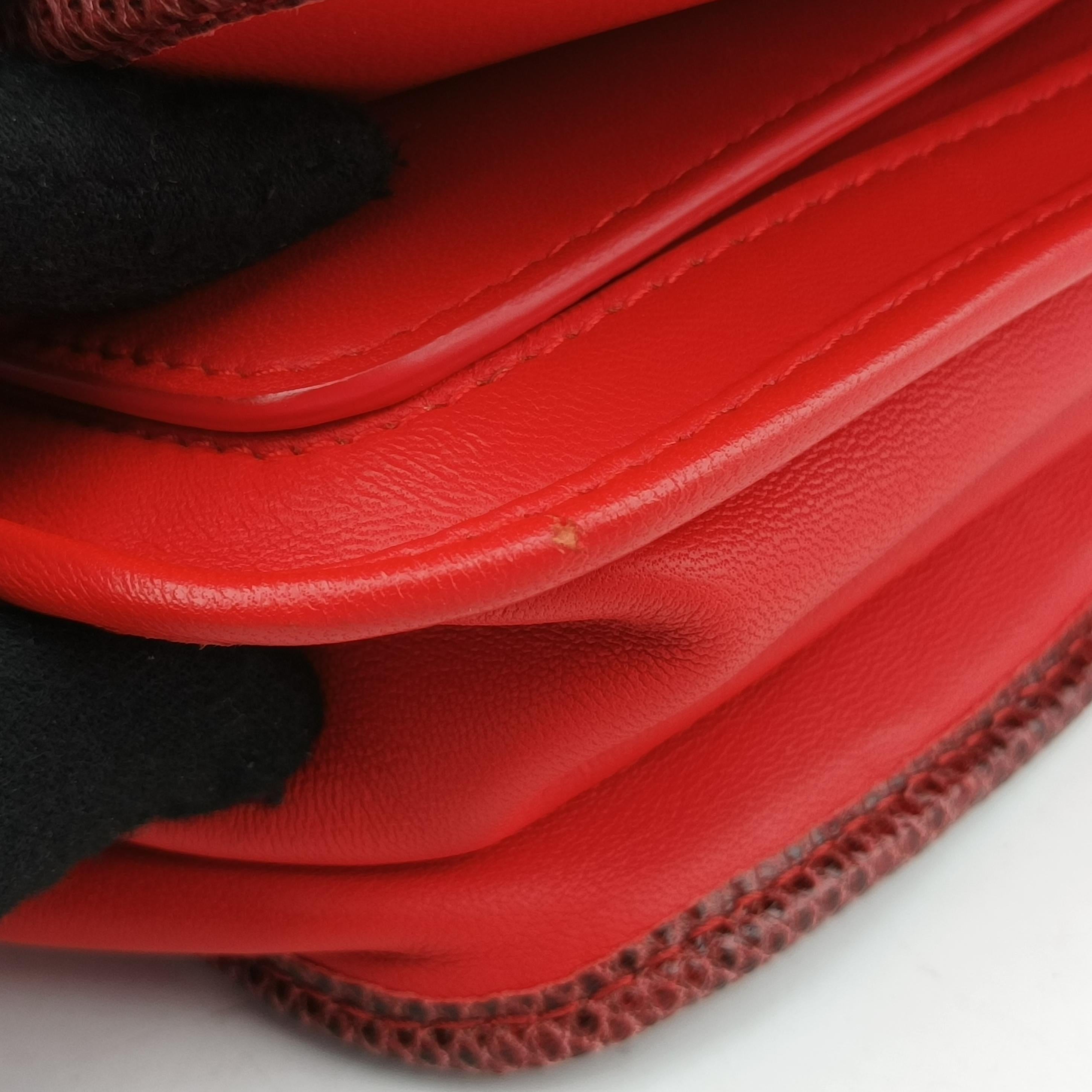 Pre-owned Bottega Veneta Intrecciato Red lambskin  shoulderbag | stylenewstar