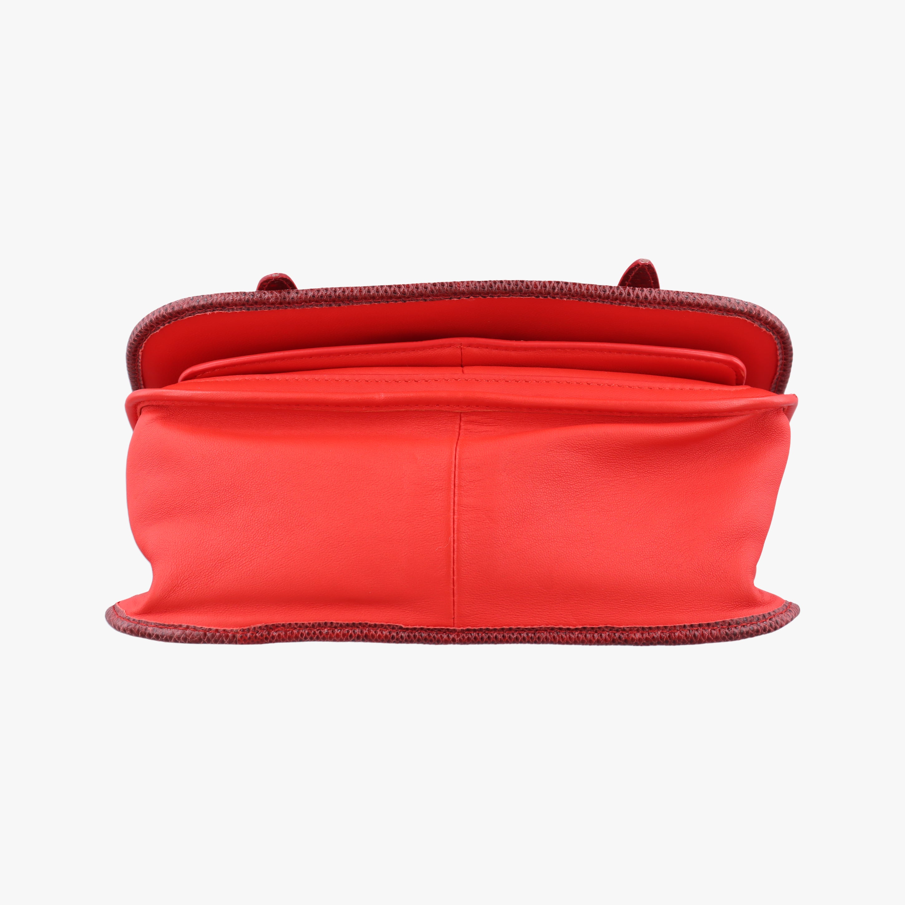 Pre-owned Bottega Veneta Intrecciato Red lambskin  shoulderbag | stylenewstar