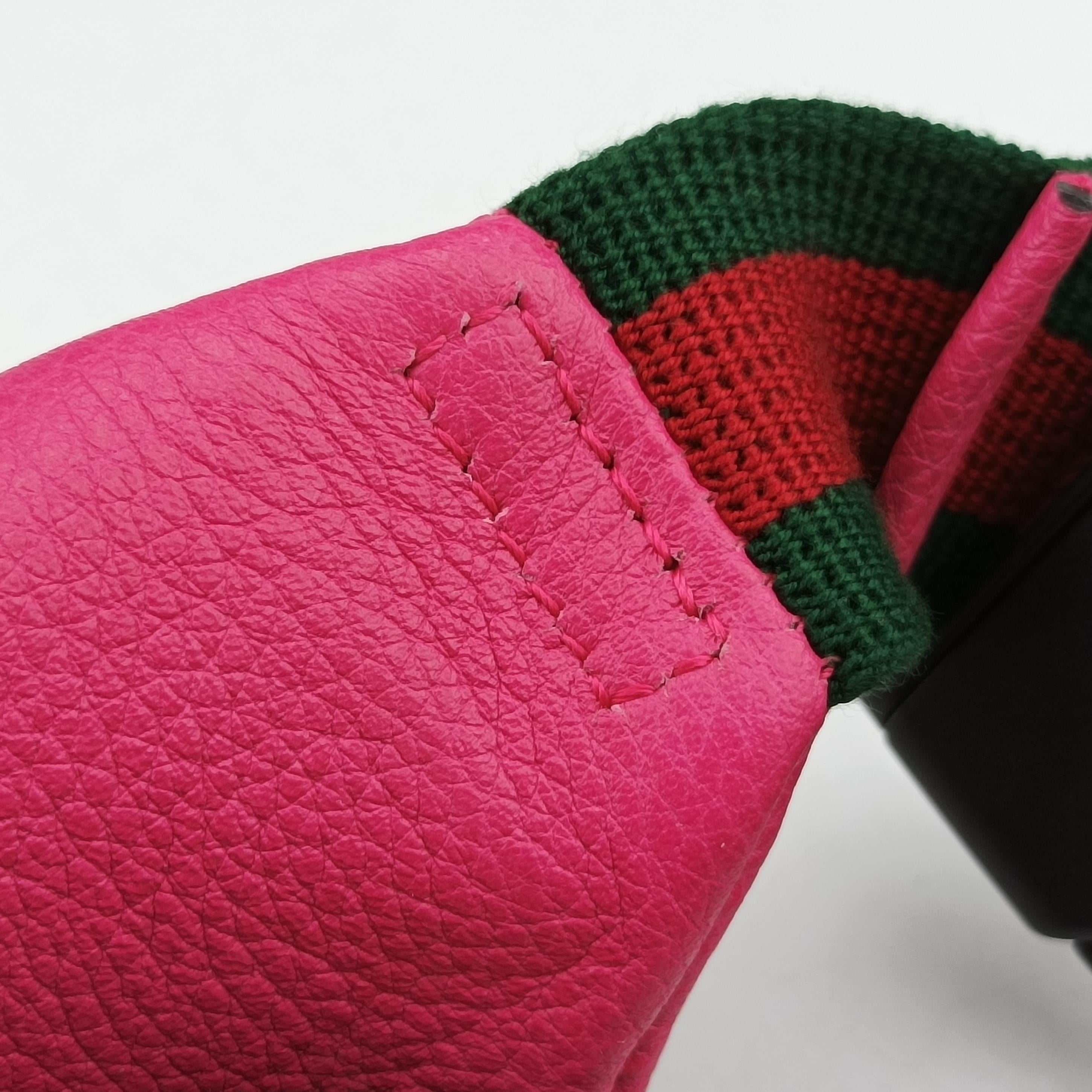 Pre-owned Gucci Gucci print Rose Leather 493869 bum bag/waist bag | stylenewstar