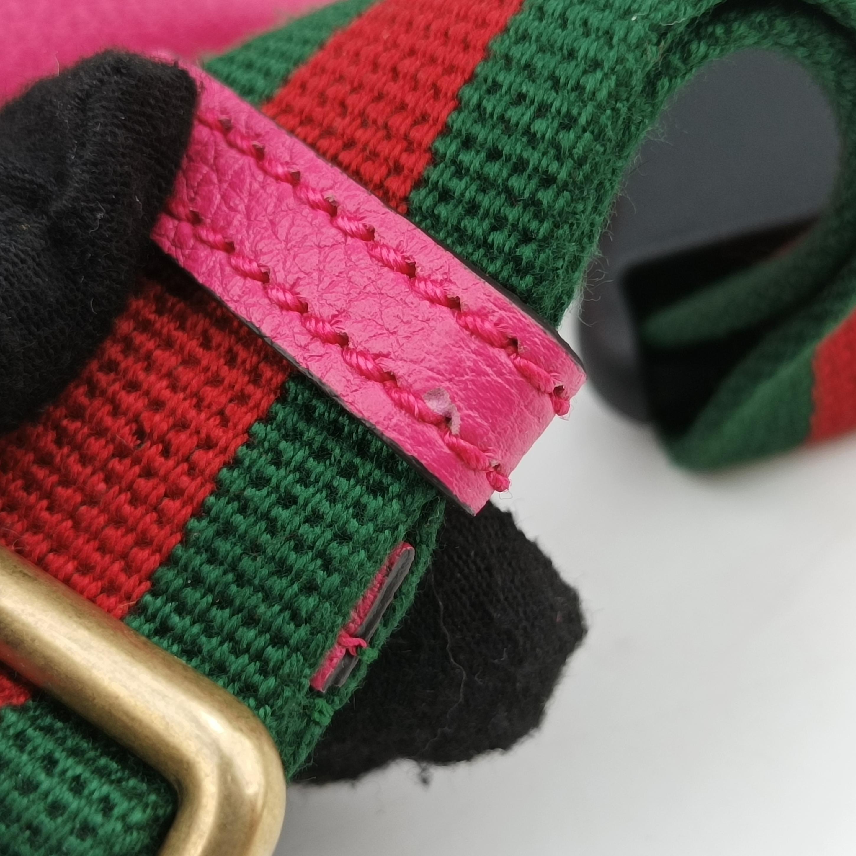 Pre-owned Gucci Gucci print Rose Leather 493869 bum bag/waist bag | stylenewstar