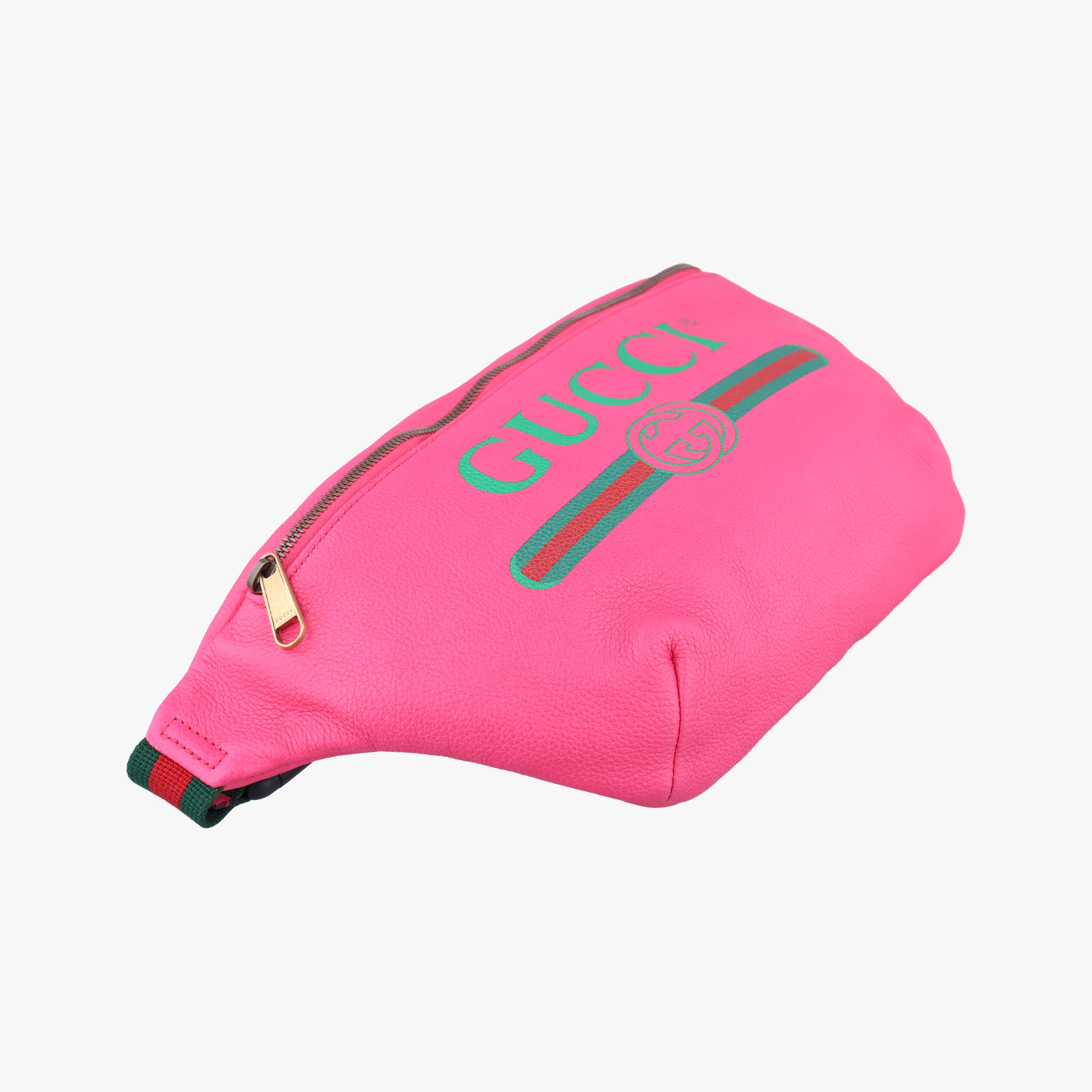 Pre-owned Gucci Gucci print Rose Leather 493869 bum bag/waist bag | stylenewstar