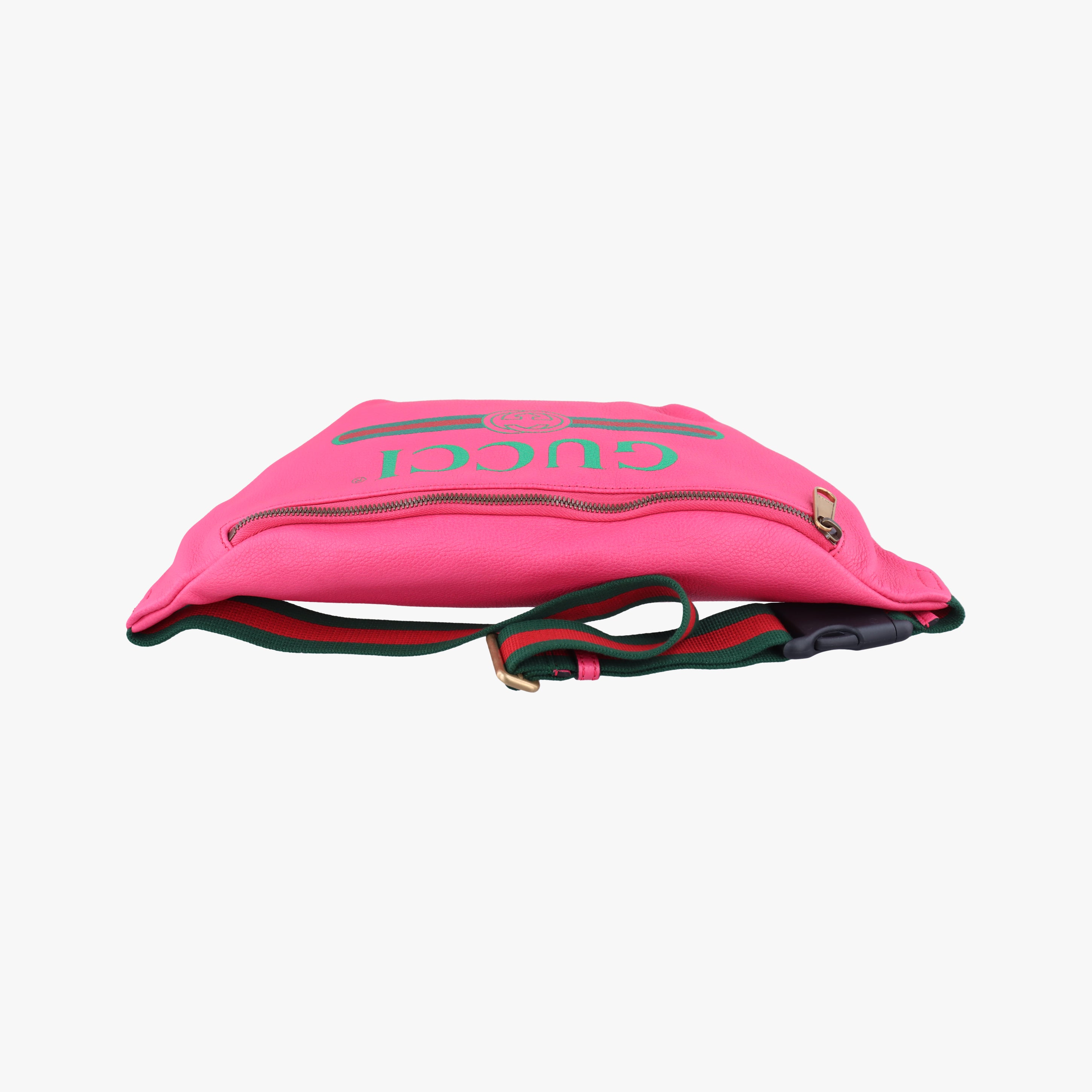 Pre-owned Gucci Gucci print Rose Leather 493869 bum bag/waist bag | stylenewstar