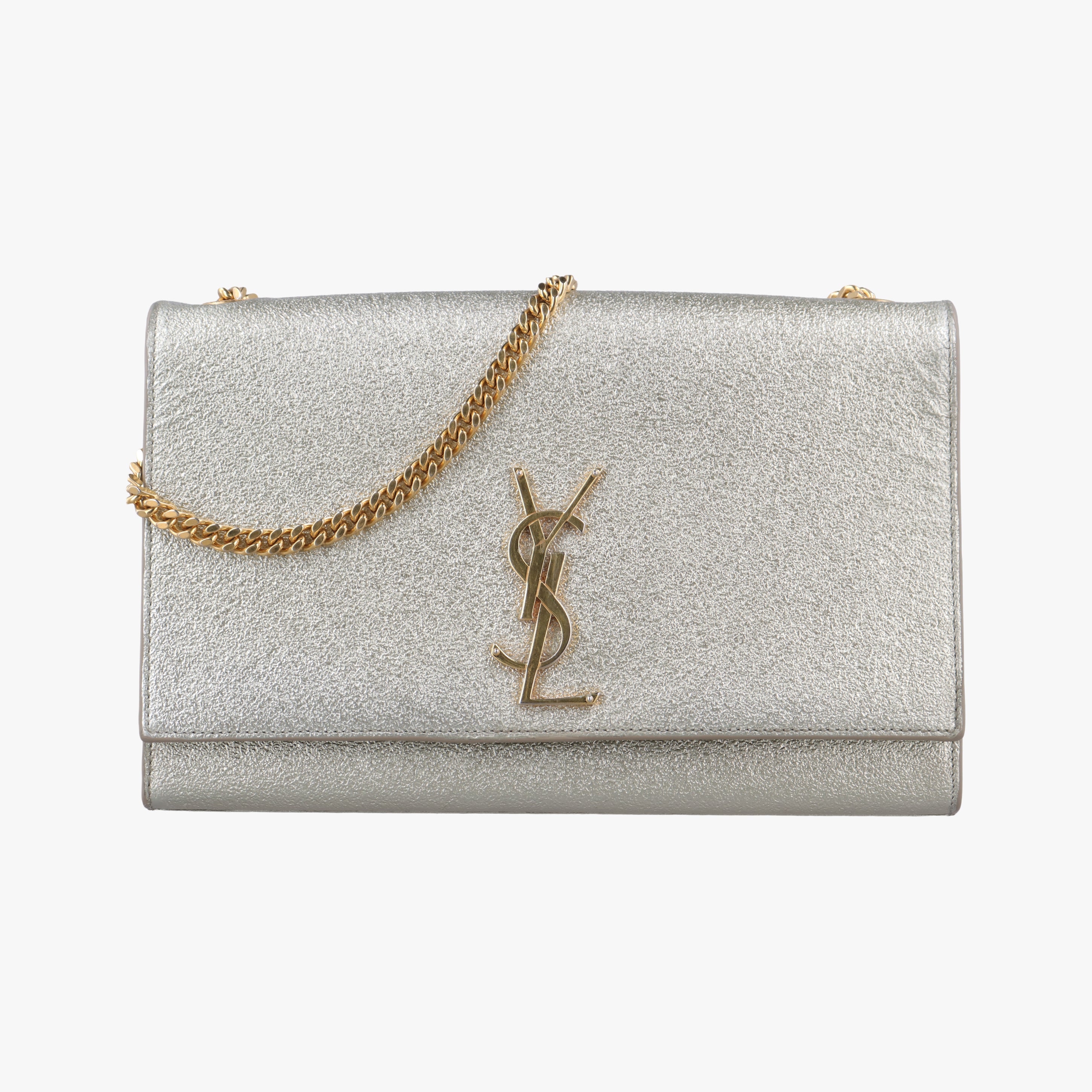Vintage Yves Saint Laurent KATE Silver Leather 364021 shoulderbag | stylenewstar