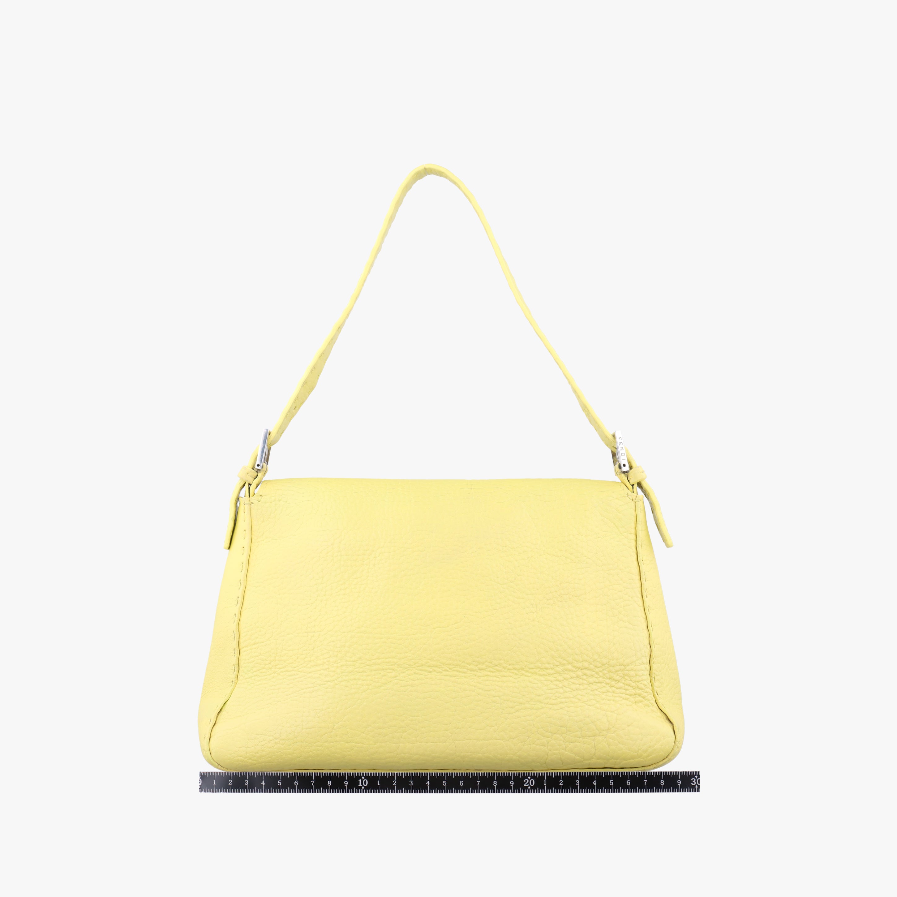 Pre-owned Fendi BAGUETTE Yellow Leather  shoulderbag | stylenewstar