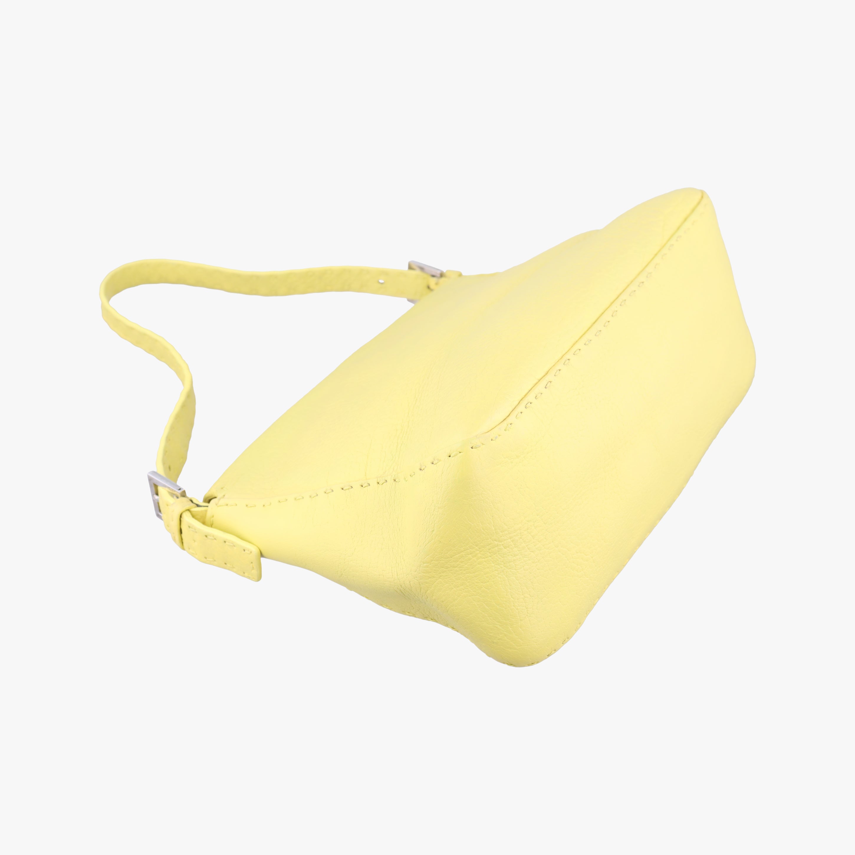 Pre-owned Fendi BAGUETTE Yellow Leather  shoulderbag | stylenewstar