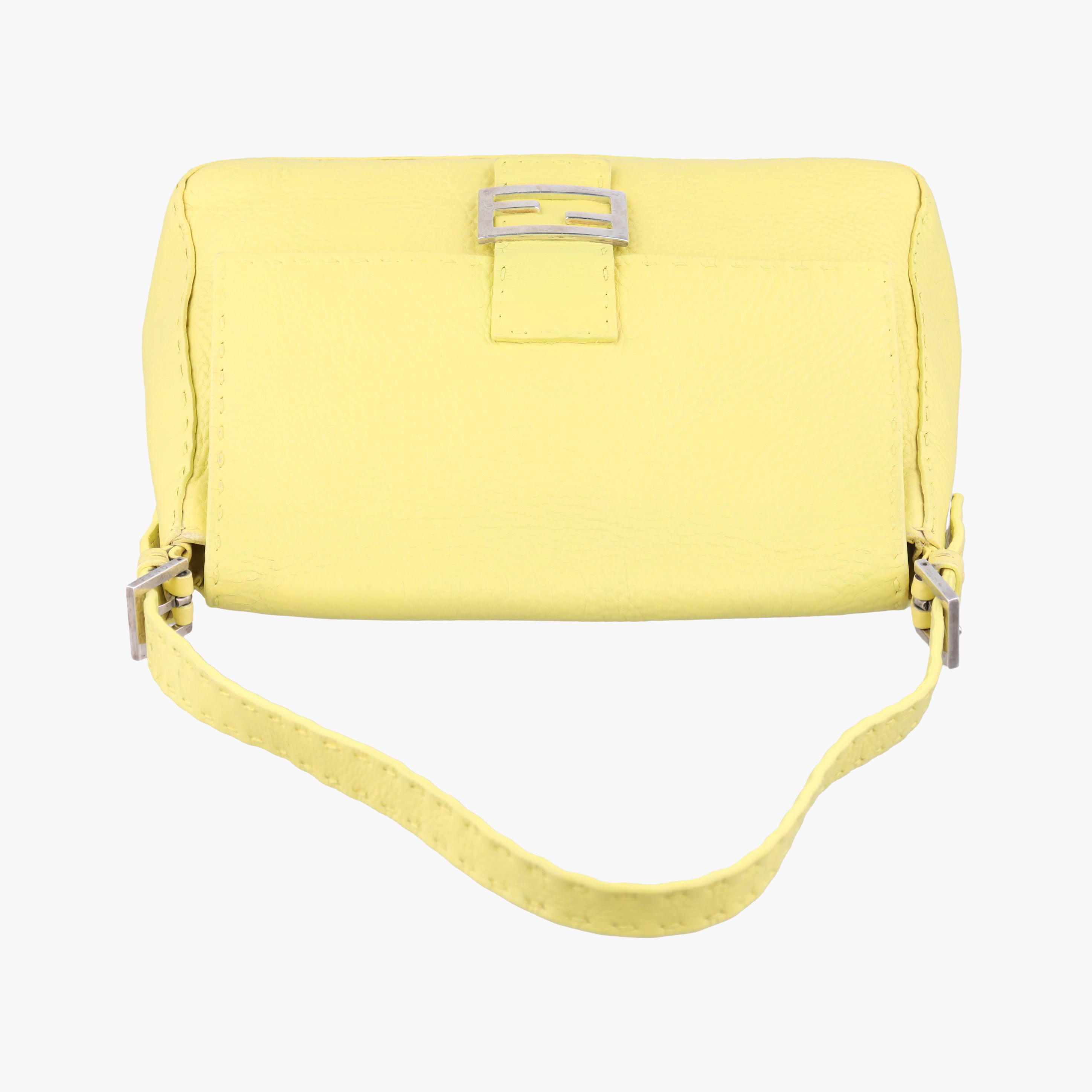 Pre-owned Fendi BAGUETTE Yellow Leather  shoulderbag | stylenewstar