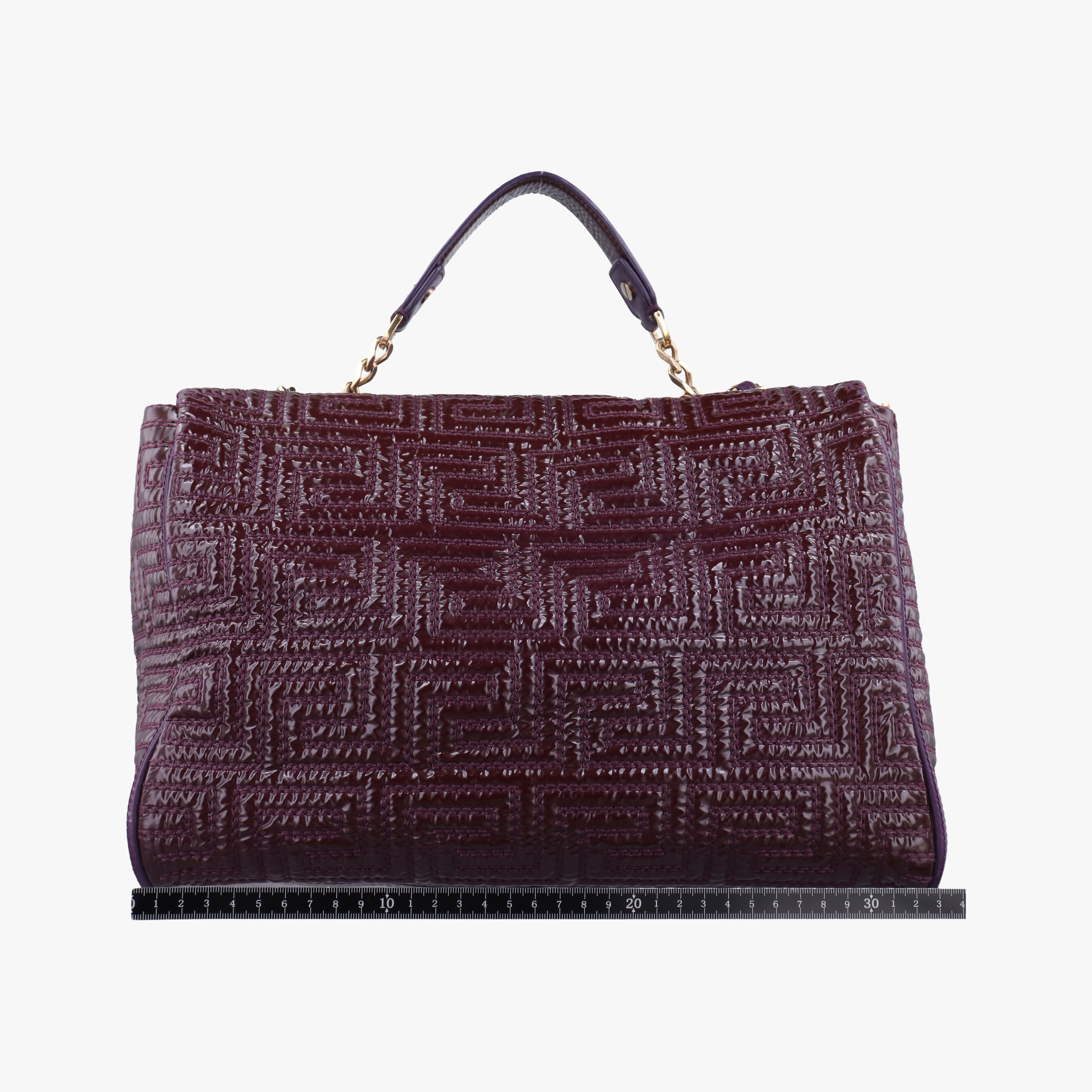 Pre-owned VERSACE COUTURE Purple patent  shoulderbag | stylenewstar