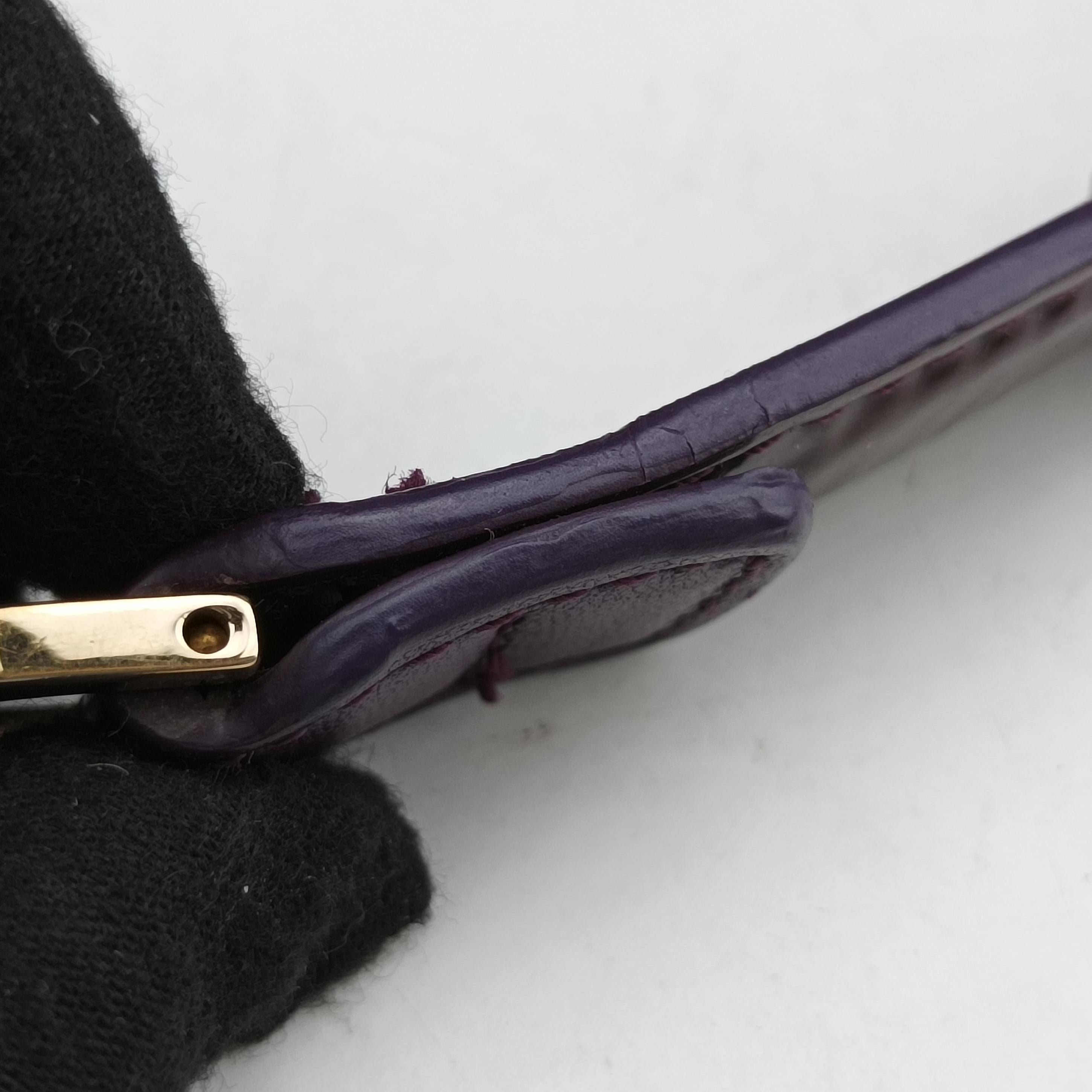 Pre-owned VERSACE COUTURE Purple patent  shoulderbag | stylenewstar