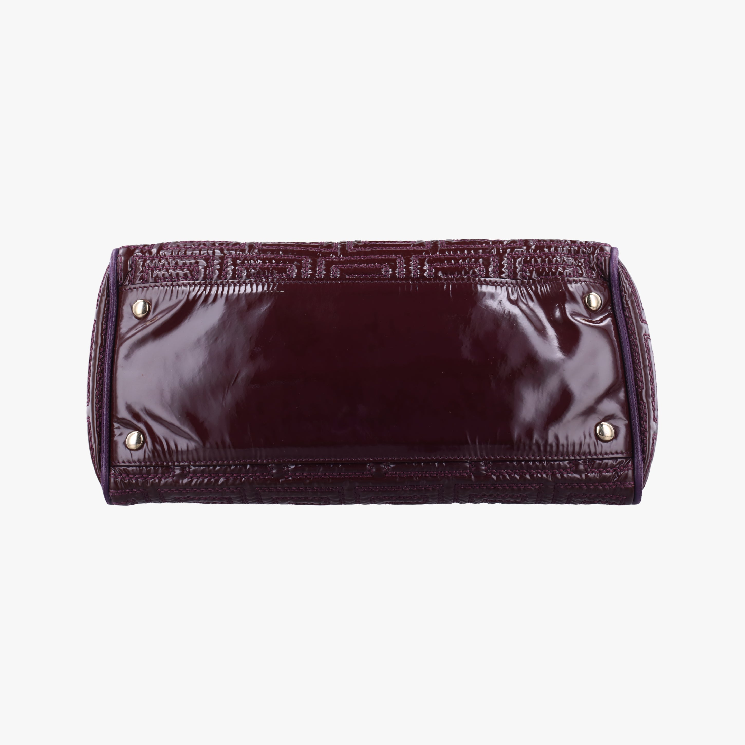 Pre-owned VERSACE COUTURE Purple patent  shoulderbag | stylenewstar
