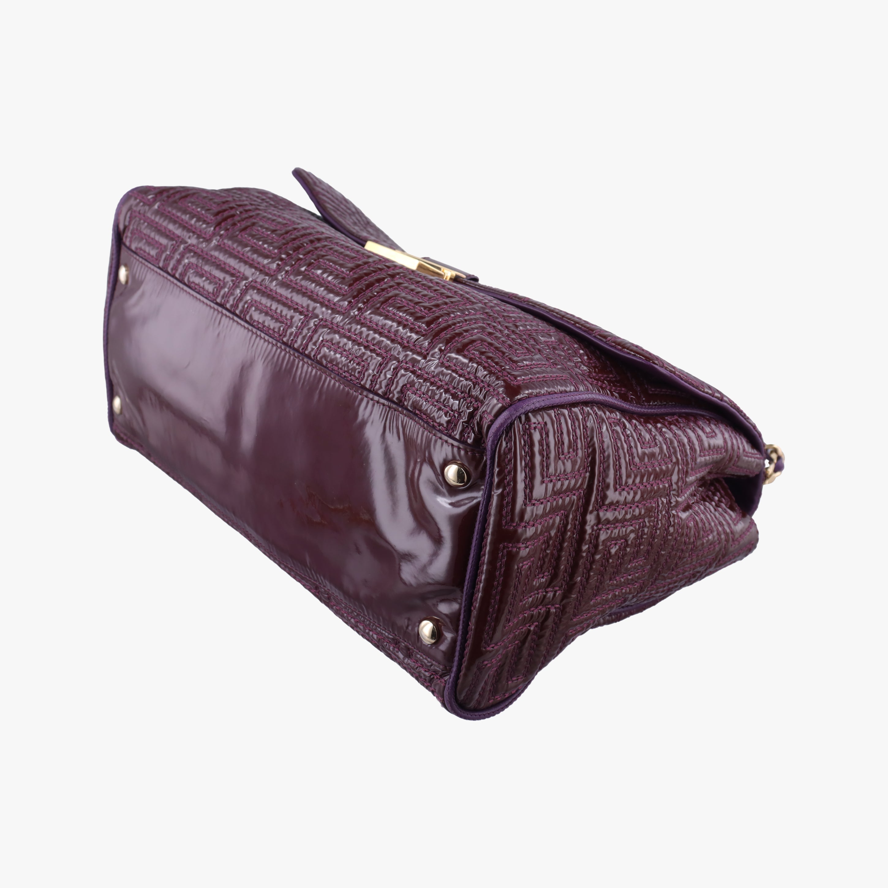 Pre-owned VERSACE COUTURE Purple patent  shoulderbag | stylenewstar