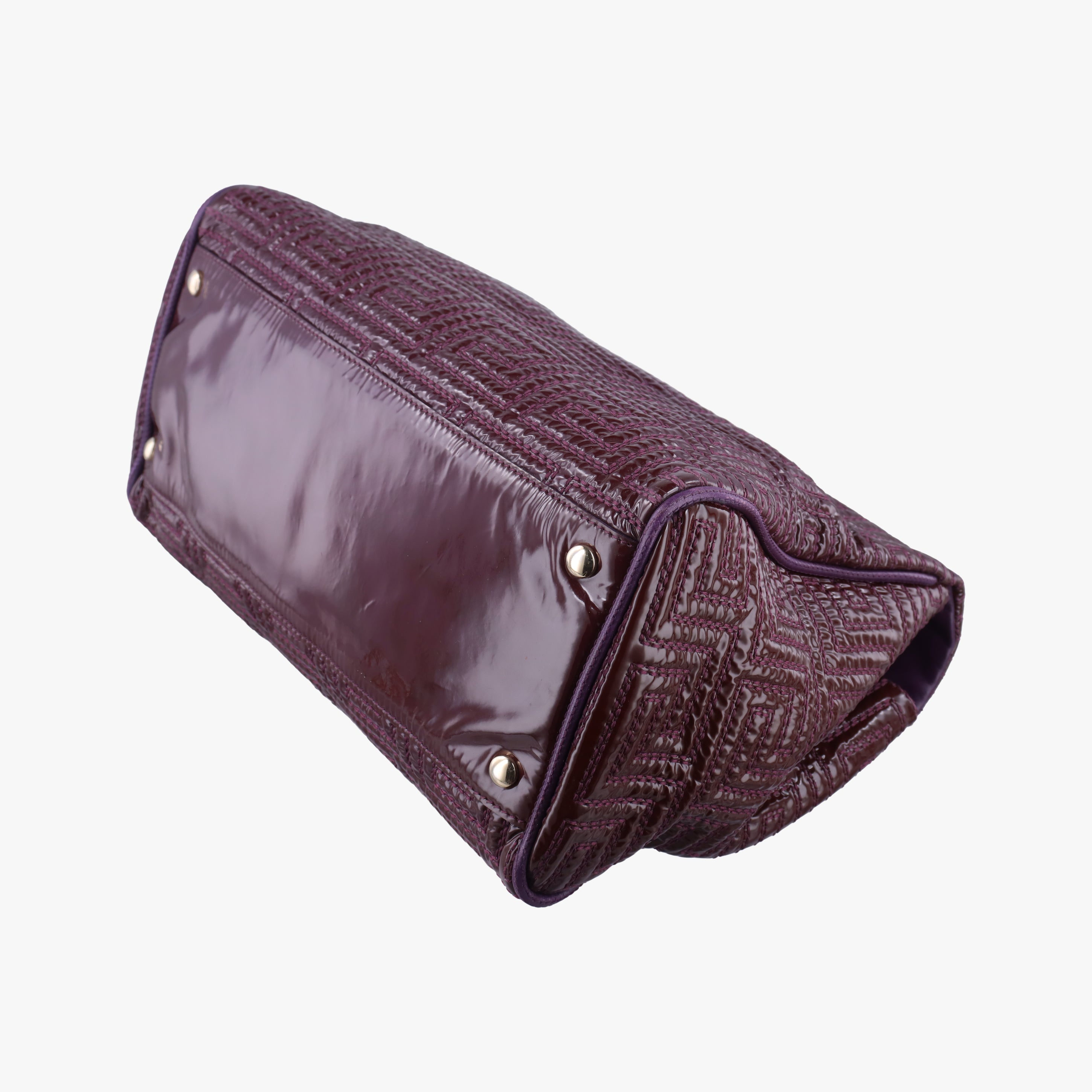 Pre-owned VERSACE COUTURE Purple patent  shoulderbag | stylenewstar